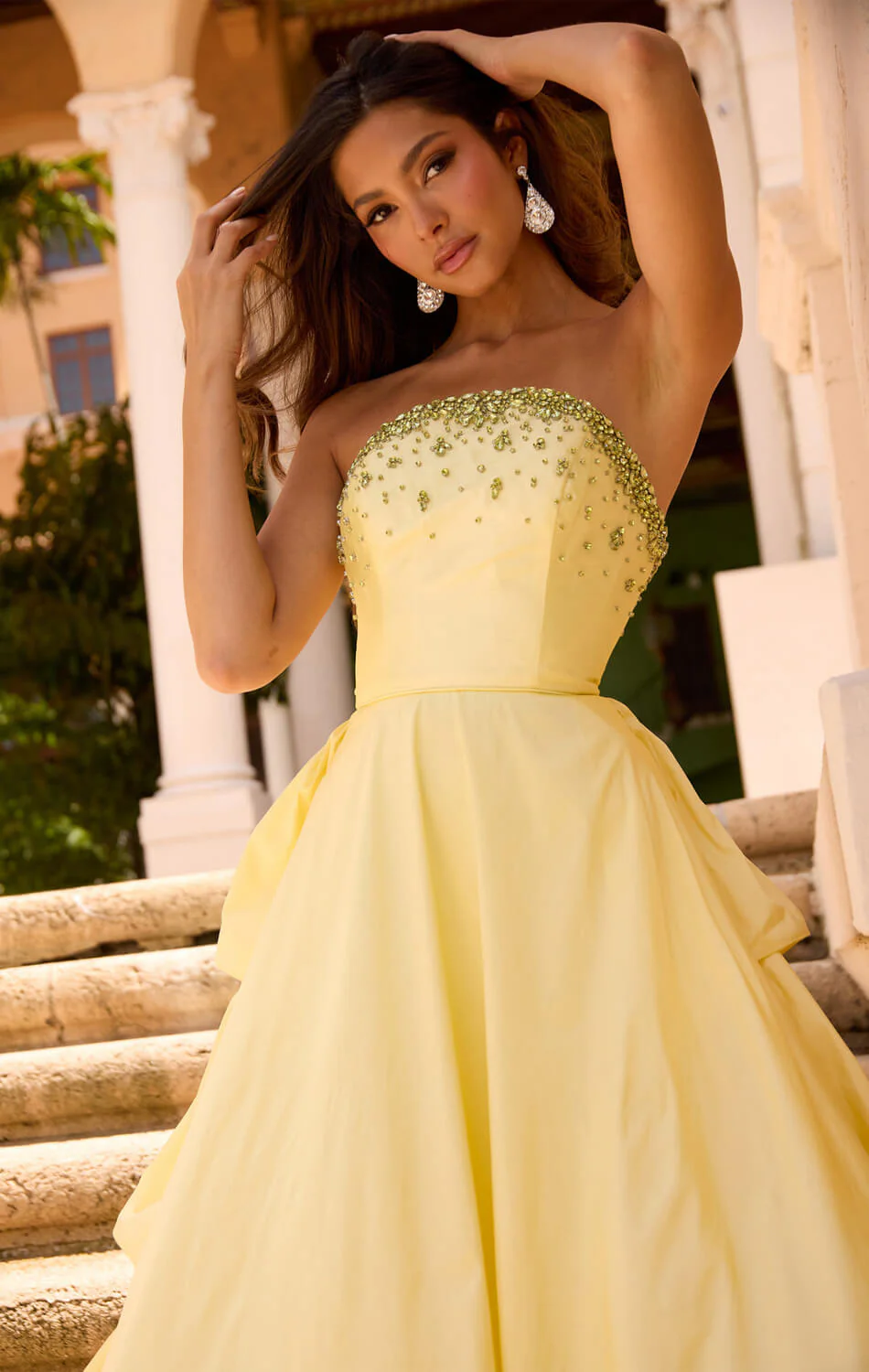 26417 - Ava Presley - Strapless Taffeta Ball Gown - Image 5