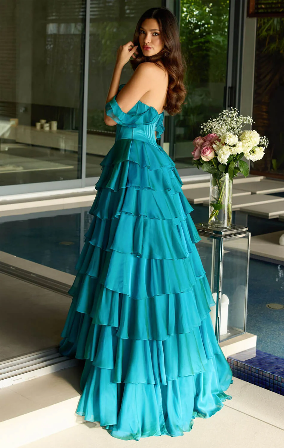 42213 - Ava Presley - Tiered Ball Gown - Image 9