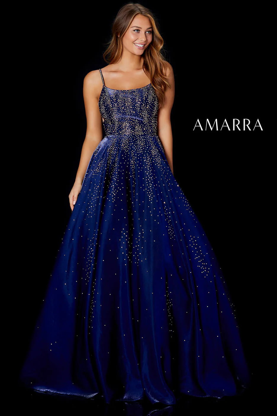 87292 - Amarra - Hot Stone Ball Gown With Scoop Neckline - Image 4