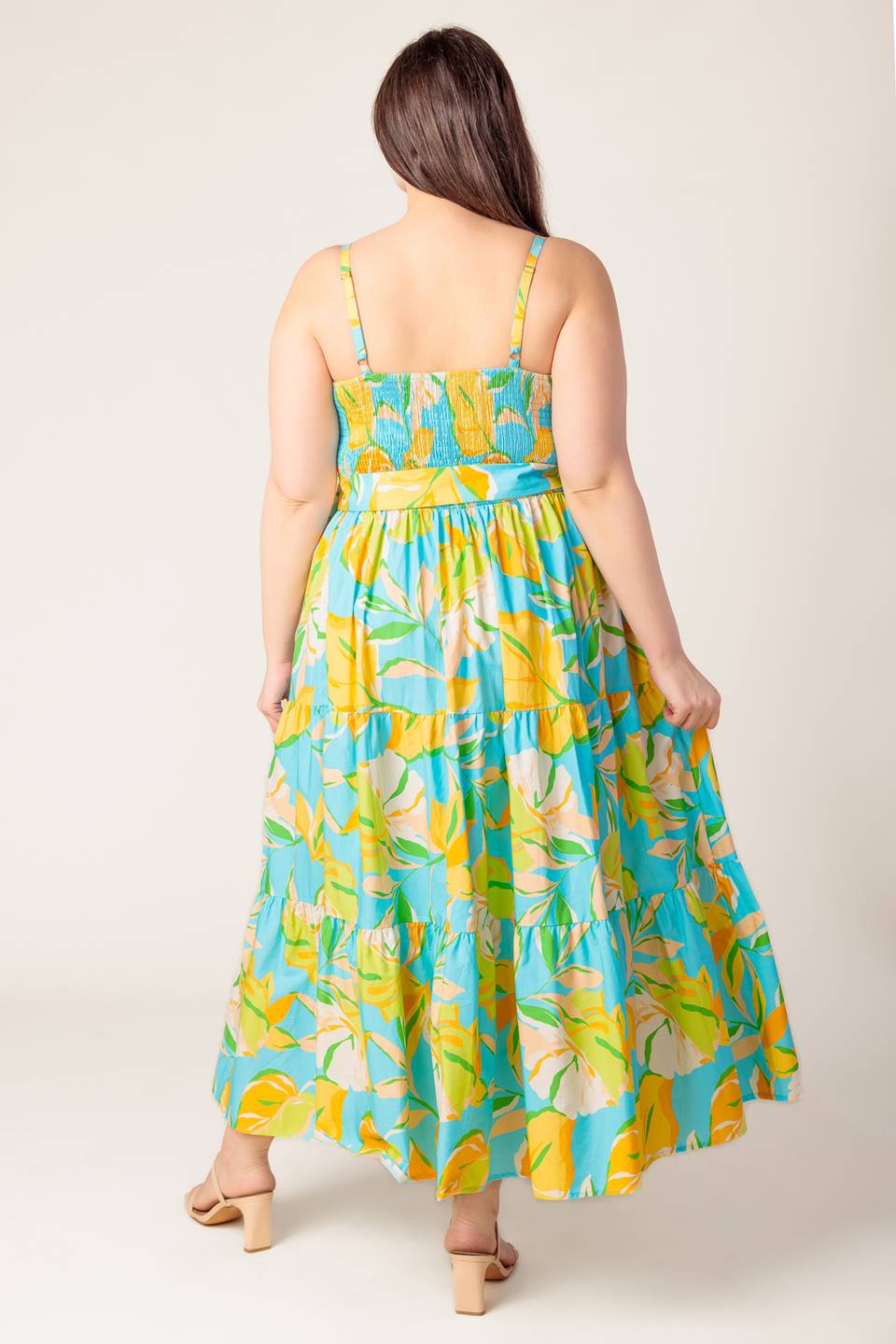 A PERFECT DAY MIDI DRESS - BLUE & YELLOW - Image 11