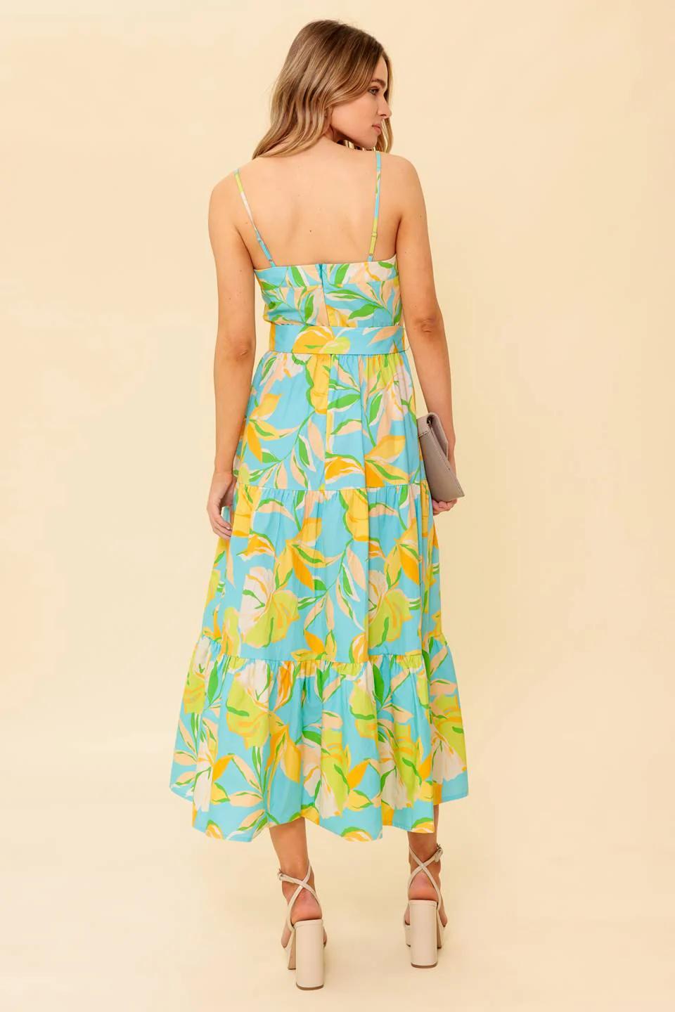 A PERFECT DAY MIDI DRESS - BLUE & YELLOW - Image 6