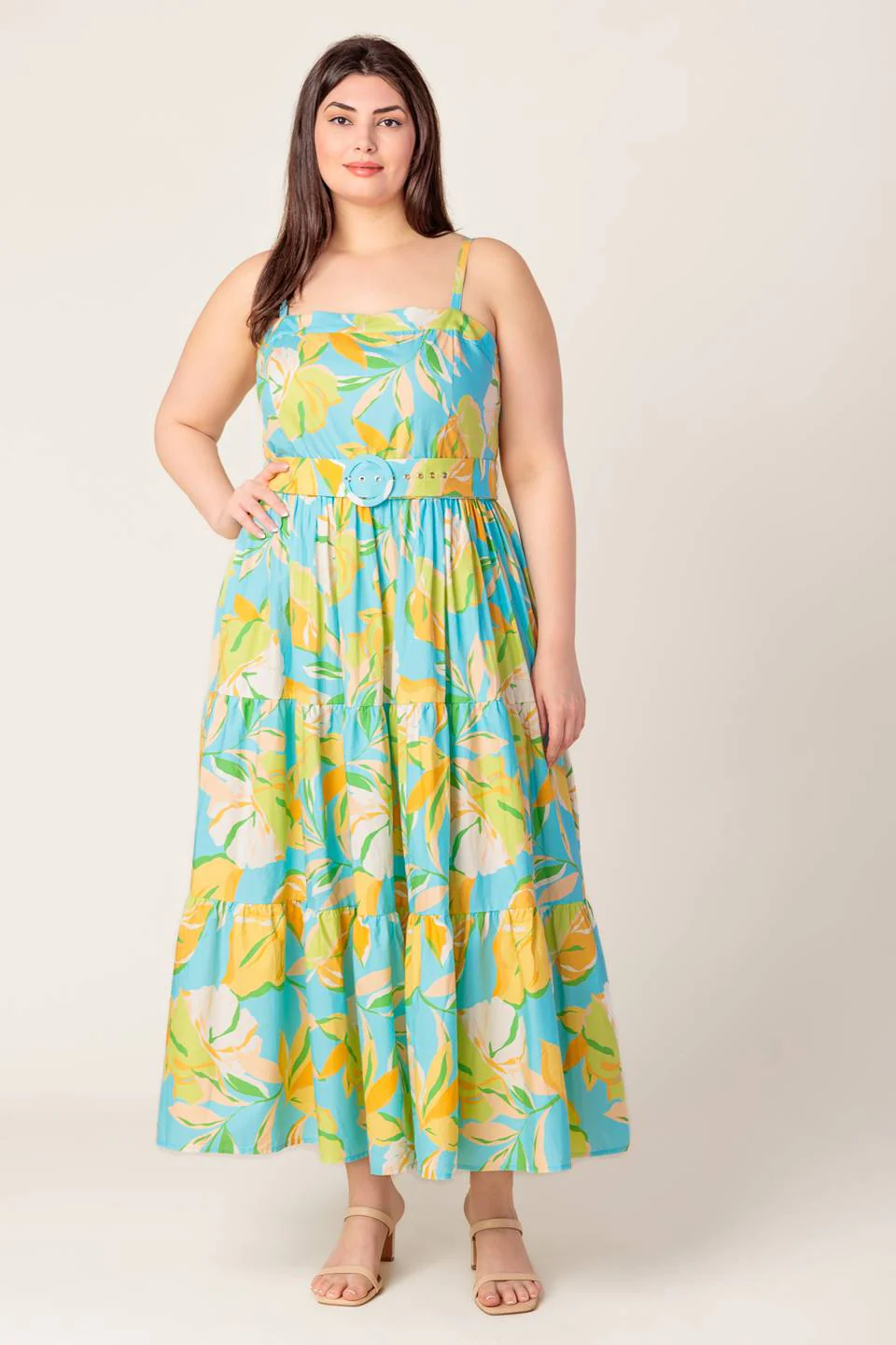 A PERFECT DAY MIDI DRESS - BLUE & YELLOW - Image 7