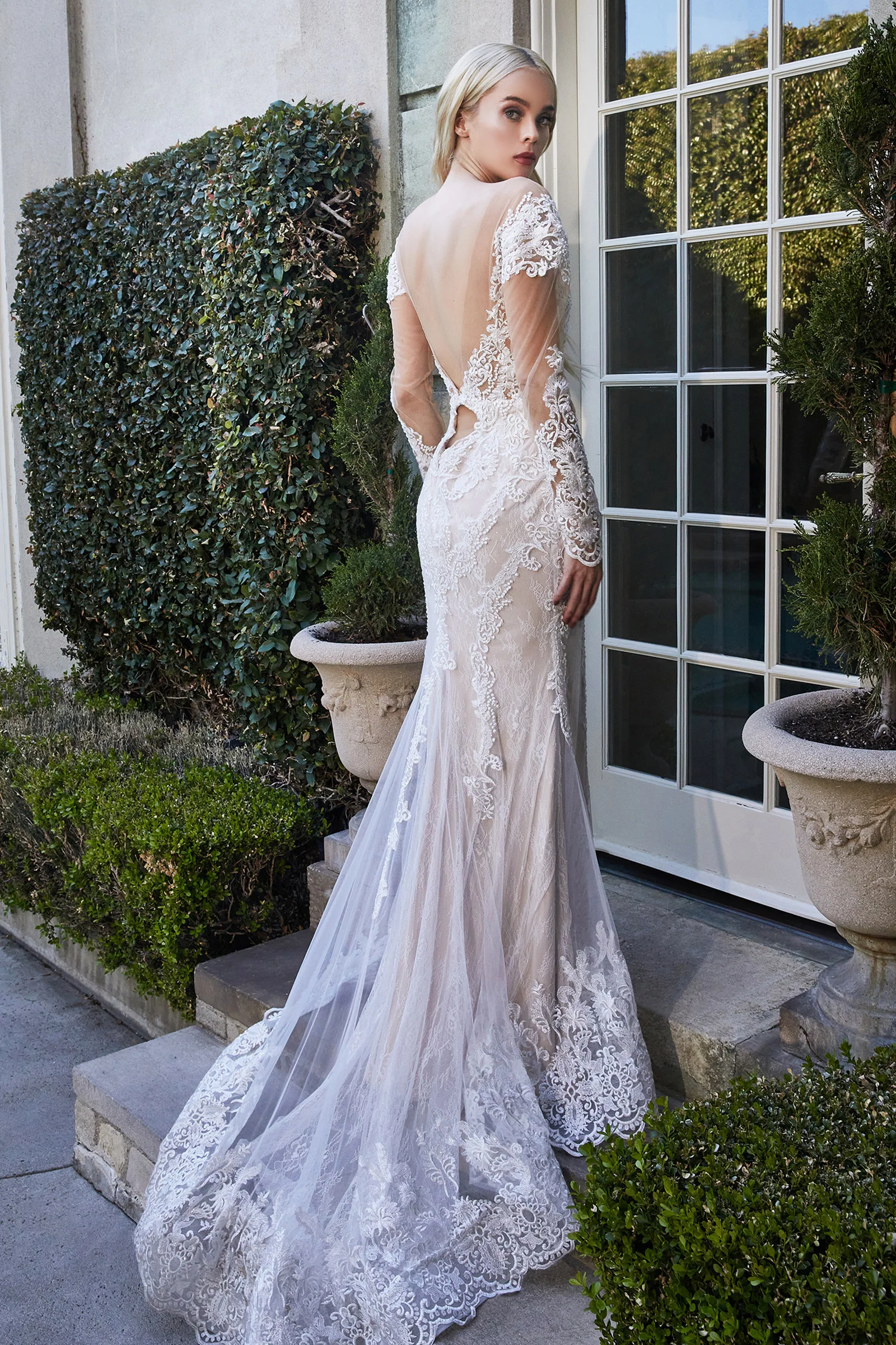 A1022 - BOHEMIAN LACE MERMAID GOWN - Andrea & Leo - Image 8