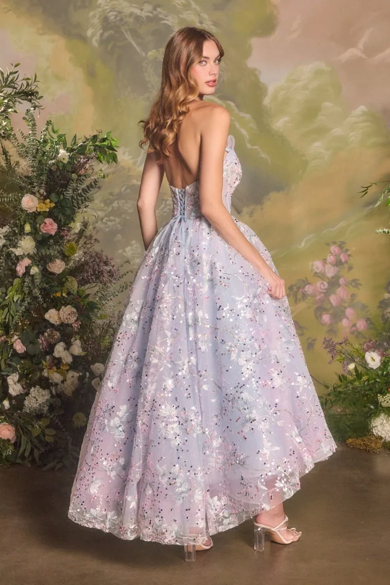 A1485 - A-line Cocktail Midi Dress - Andrea & Leo - Image 2