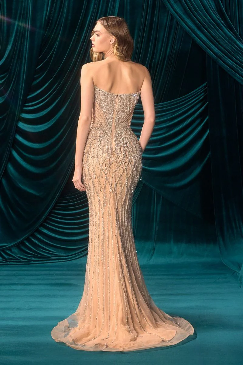 A1503 - Charlotte Chandelier Crystal Mermaid Gown - Andrea & Leo - Image 3
