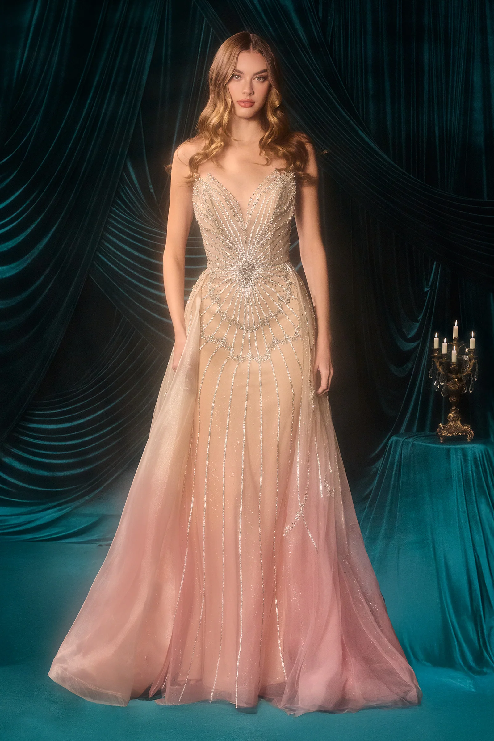 A1508 - Ombre Tulle Gown - Andrea & Leo - Image 2