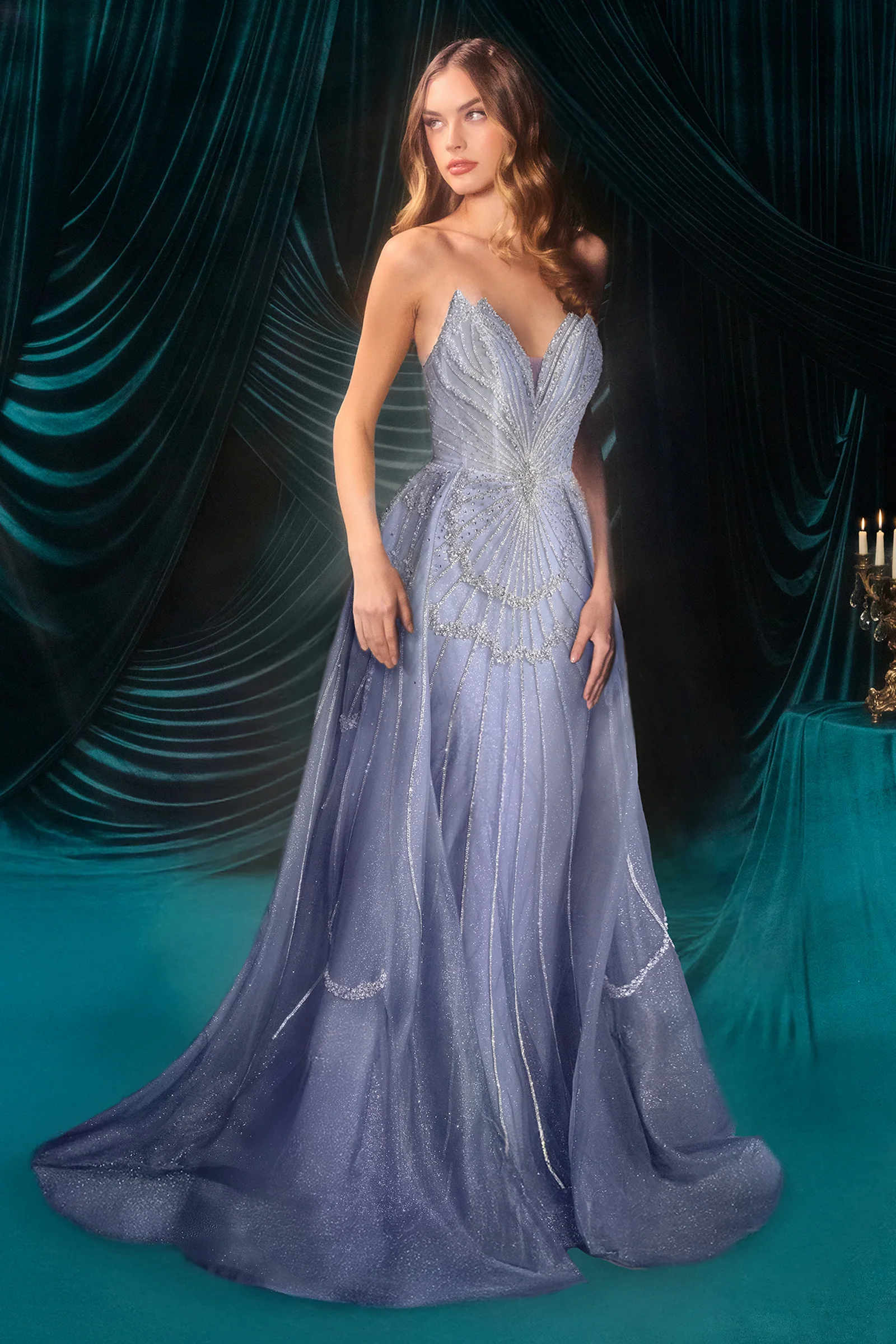 A1508 - Ombre Tulle Gown - Andrea & Leo - Image 4