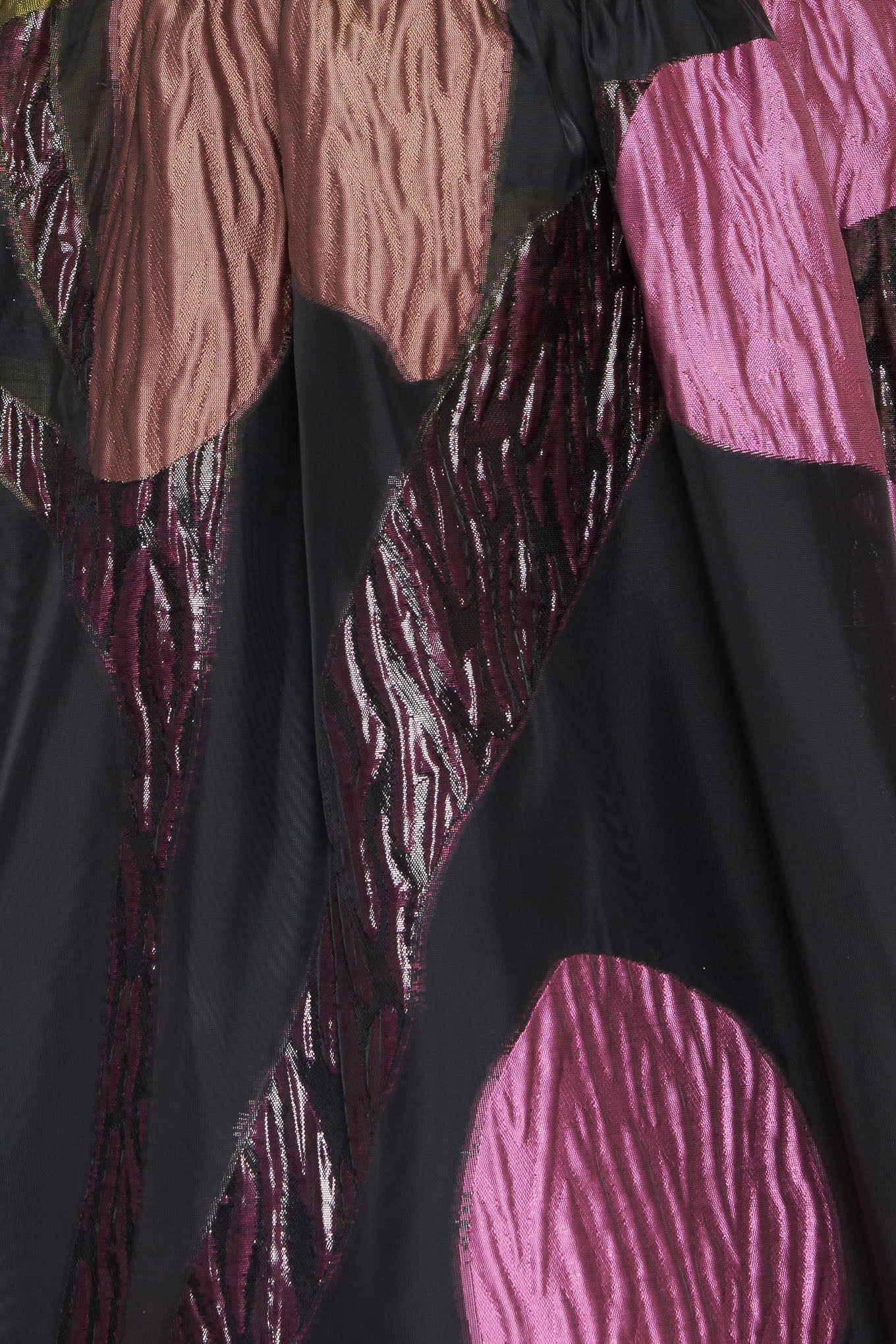 ABSTRACT ROSE BLACK MIDI DRESS - Image 6