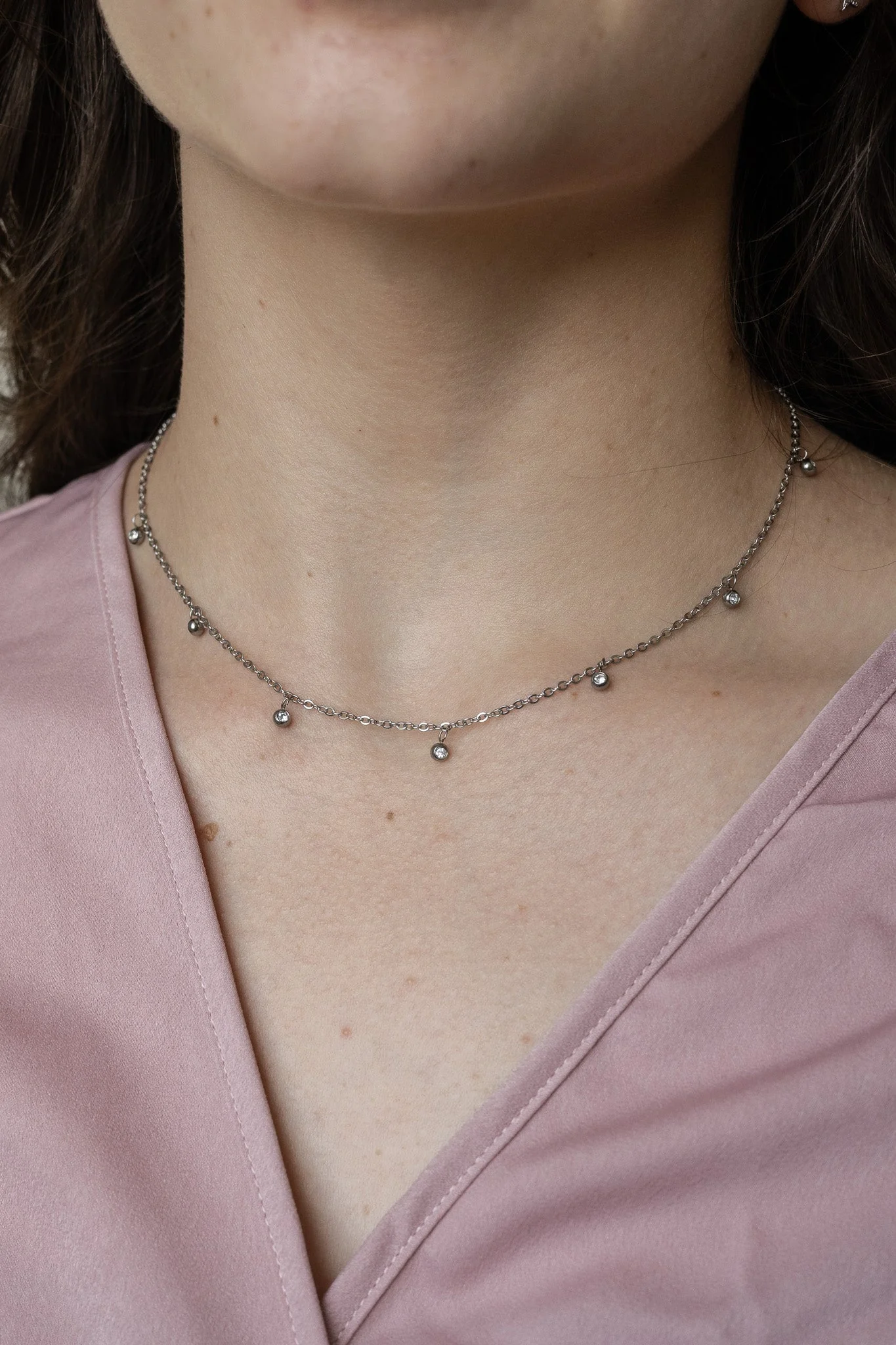 Adaline Crystal Charm Necklace - Image 5