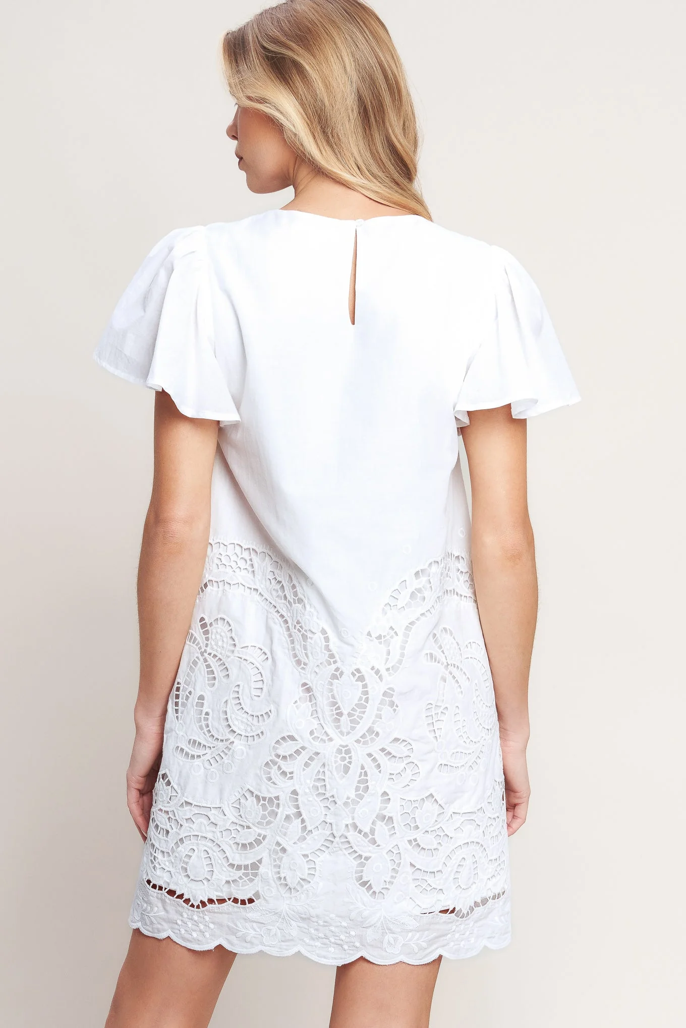 ALL THE RIGHT REASONS WHITE EYELET DRESS - Image 4