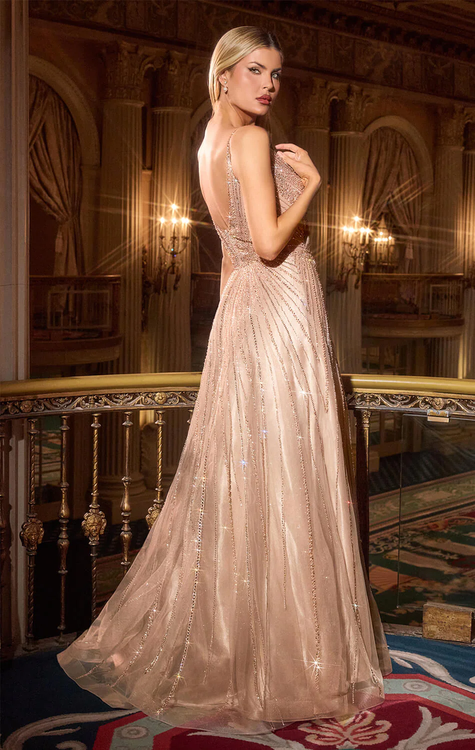 ANGELA GOWN - A-LINE BEADED DRESS - Image 2