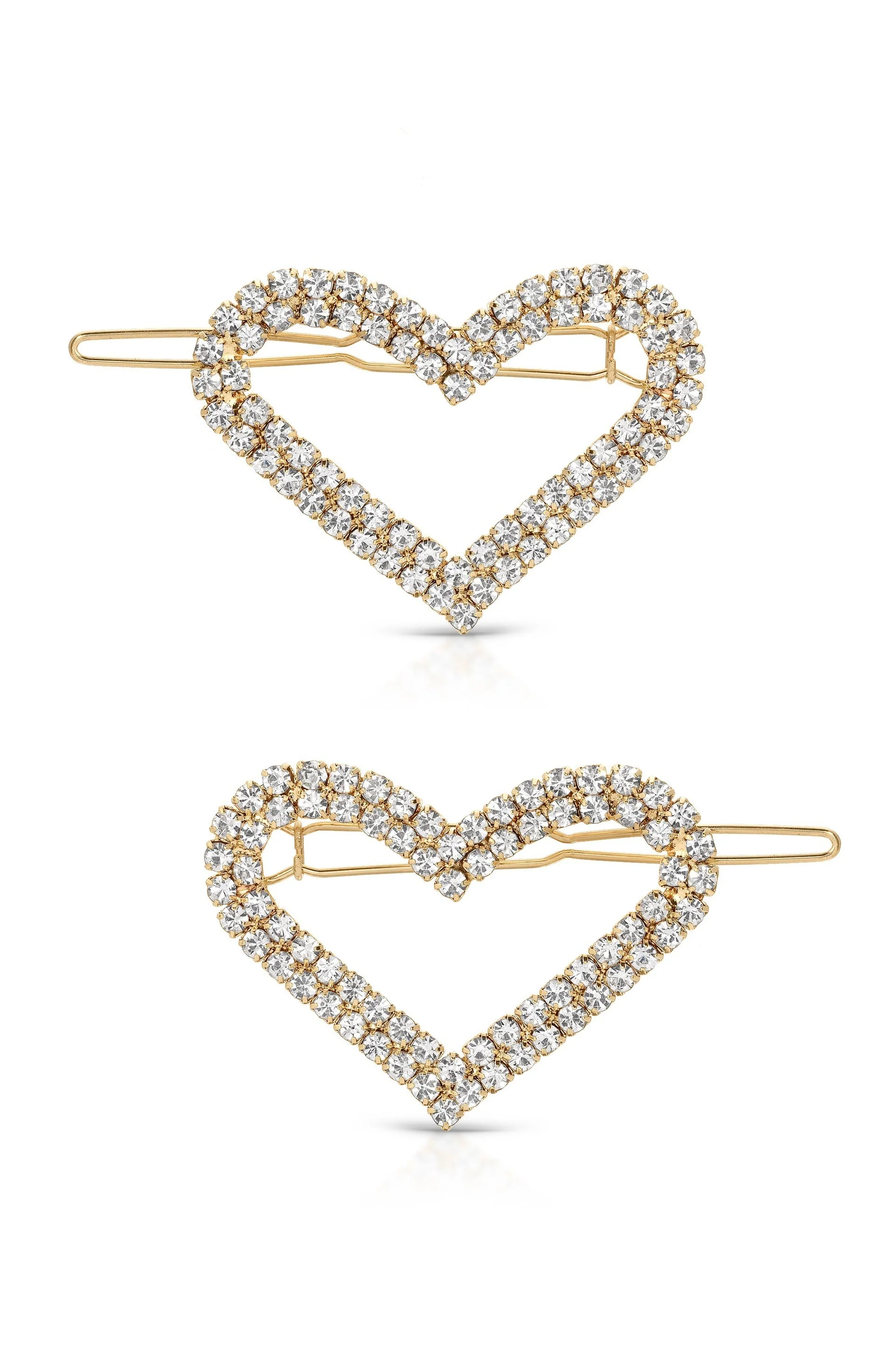 Aphrodite Heart Crystal Barrette Set - Image 2