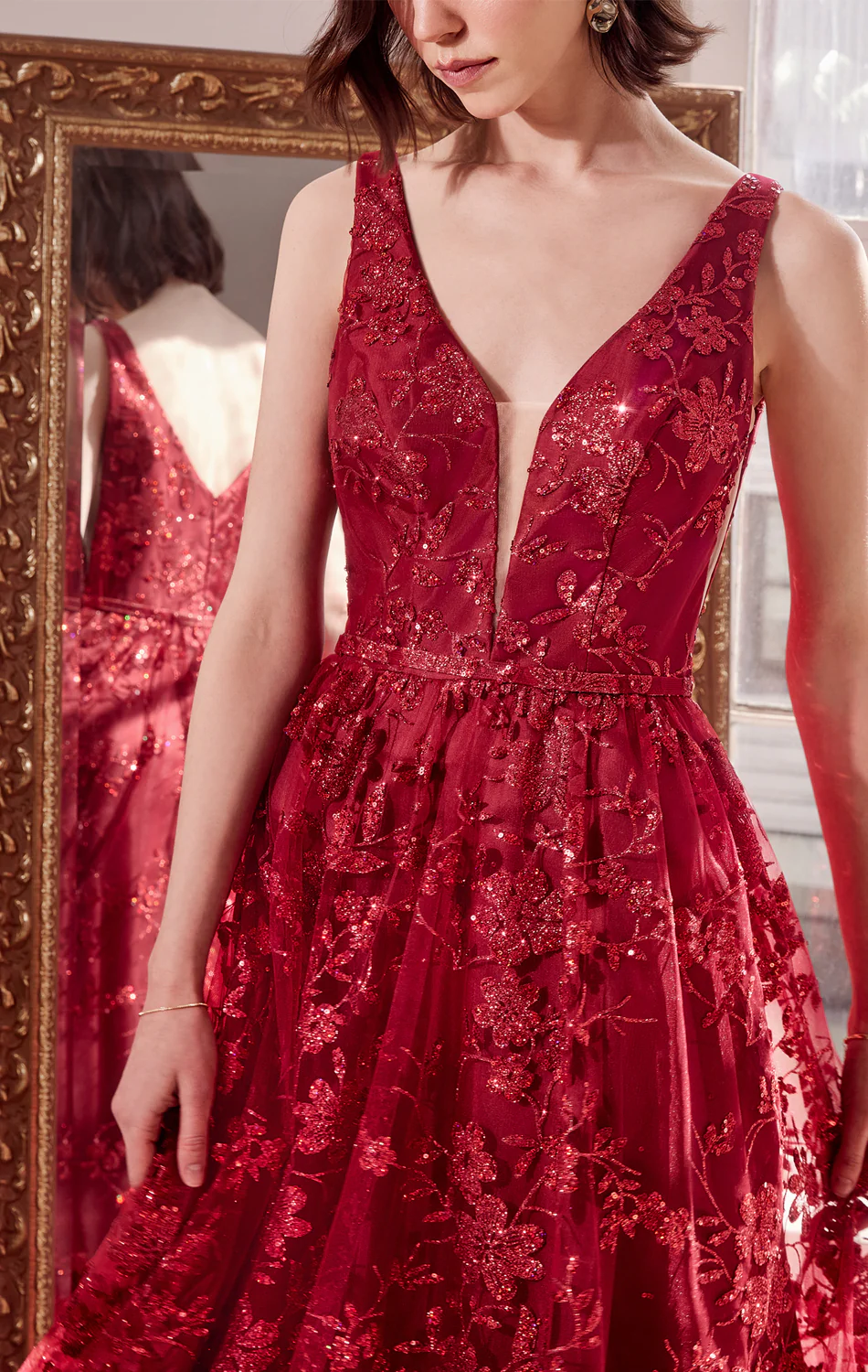 ARIELLE GLITTER TULLE GOWN - Image 9