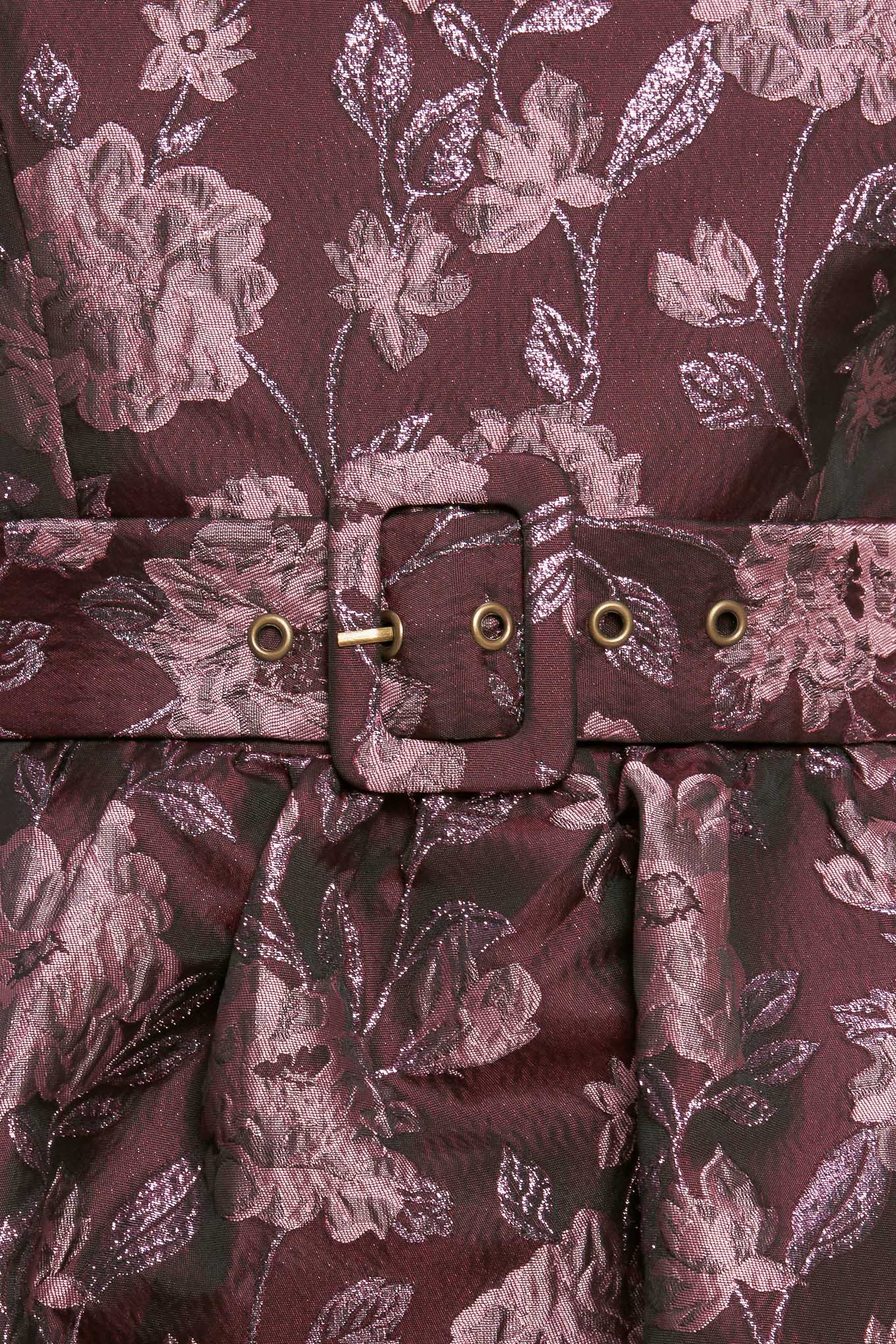 AUBERGINE CHIC JACQUARD MIDI DRESS - Image 7