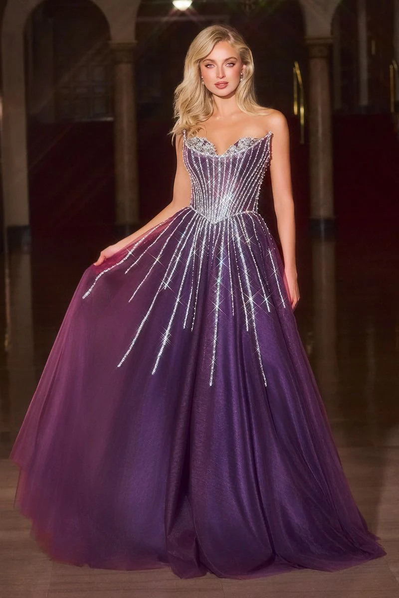 AUGUSTINE GOWN - STRAPLESS BEADED BALL GOWN - Image 2