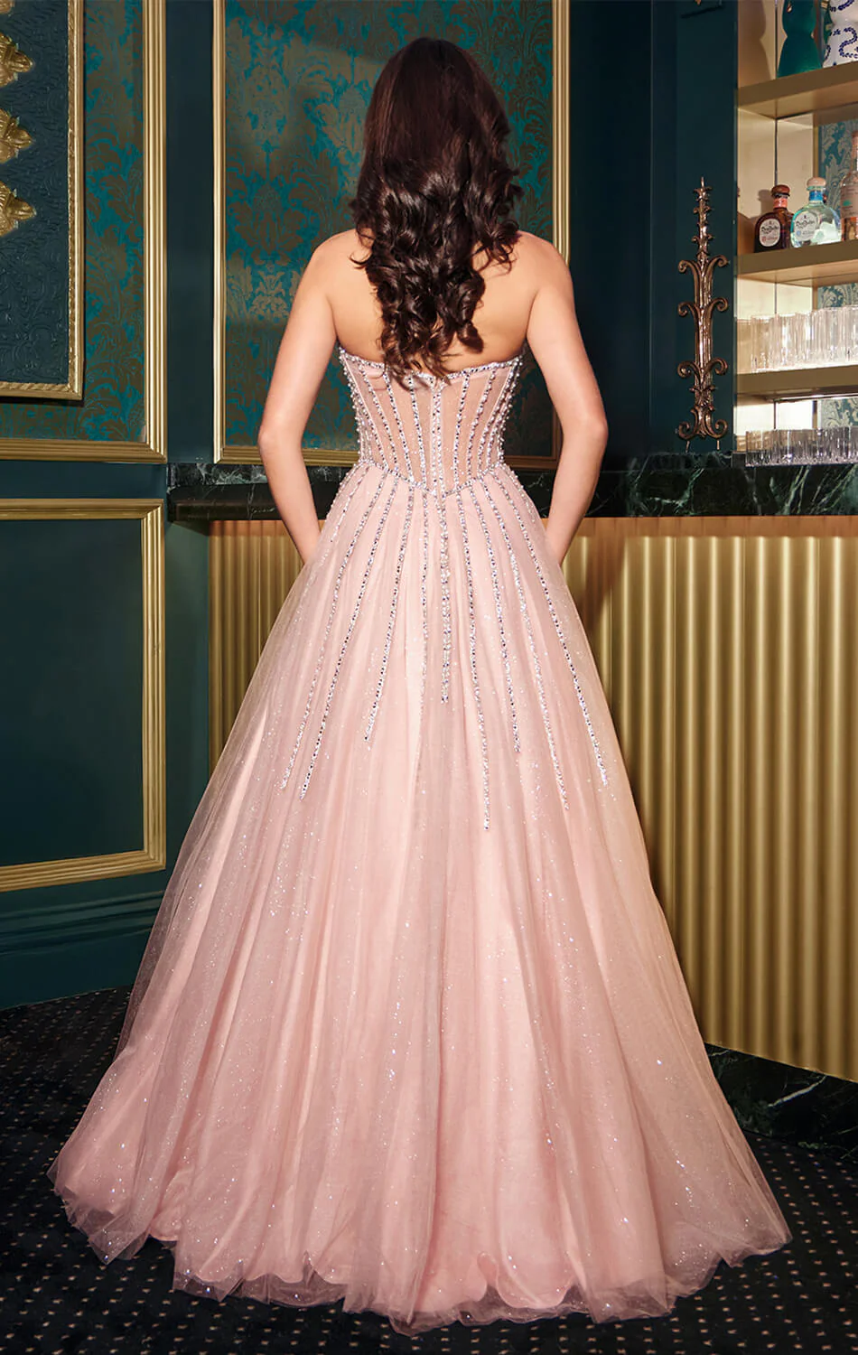 AUGUSTINE GOWN - STRAPLESS BEADED BALL GOWN - Image 6