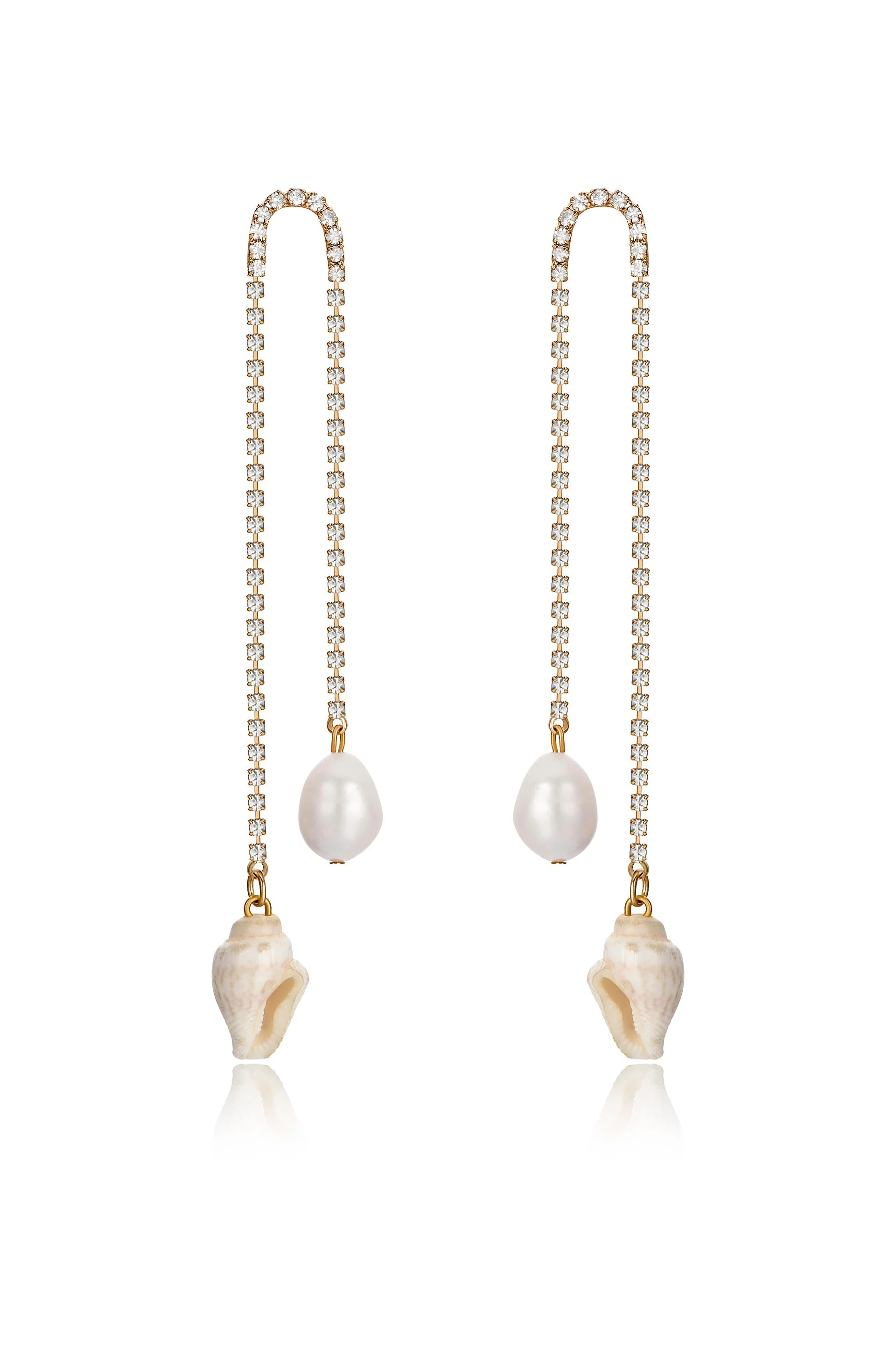 Balanced Shell and Pearl Earrings - Image 2