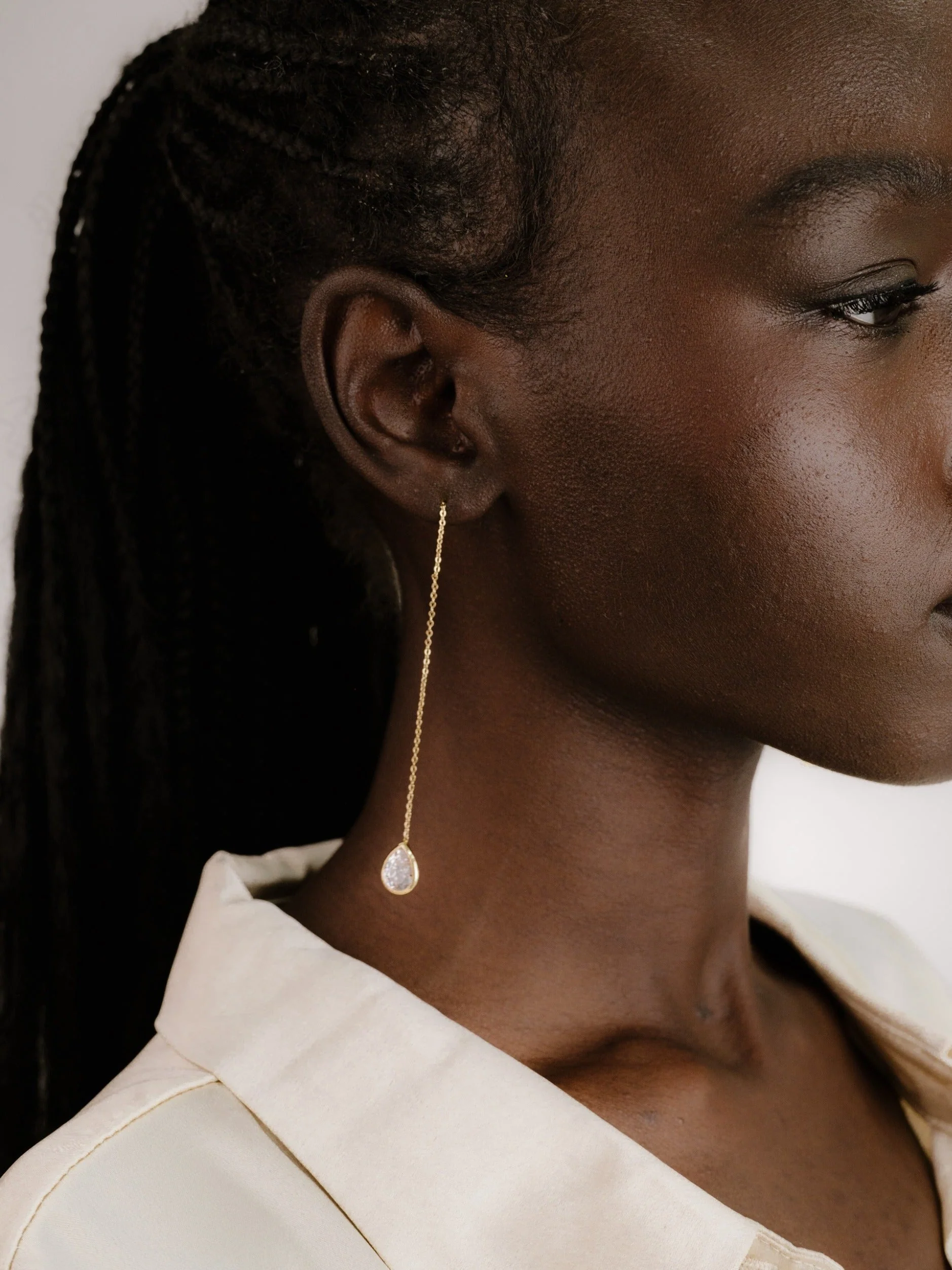 Barely There Chain and Crystal Dangle Earrings - Image 5