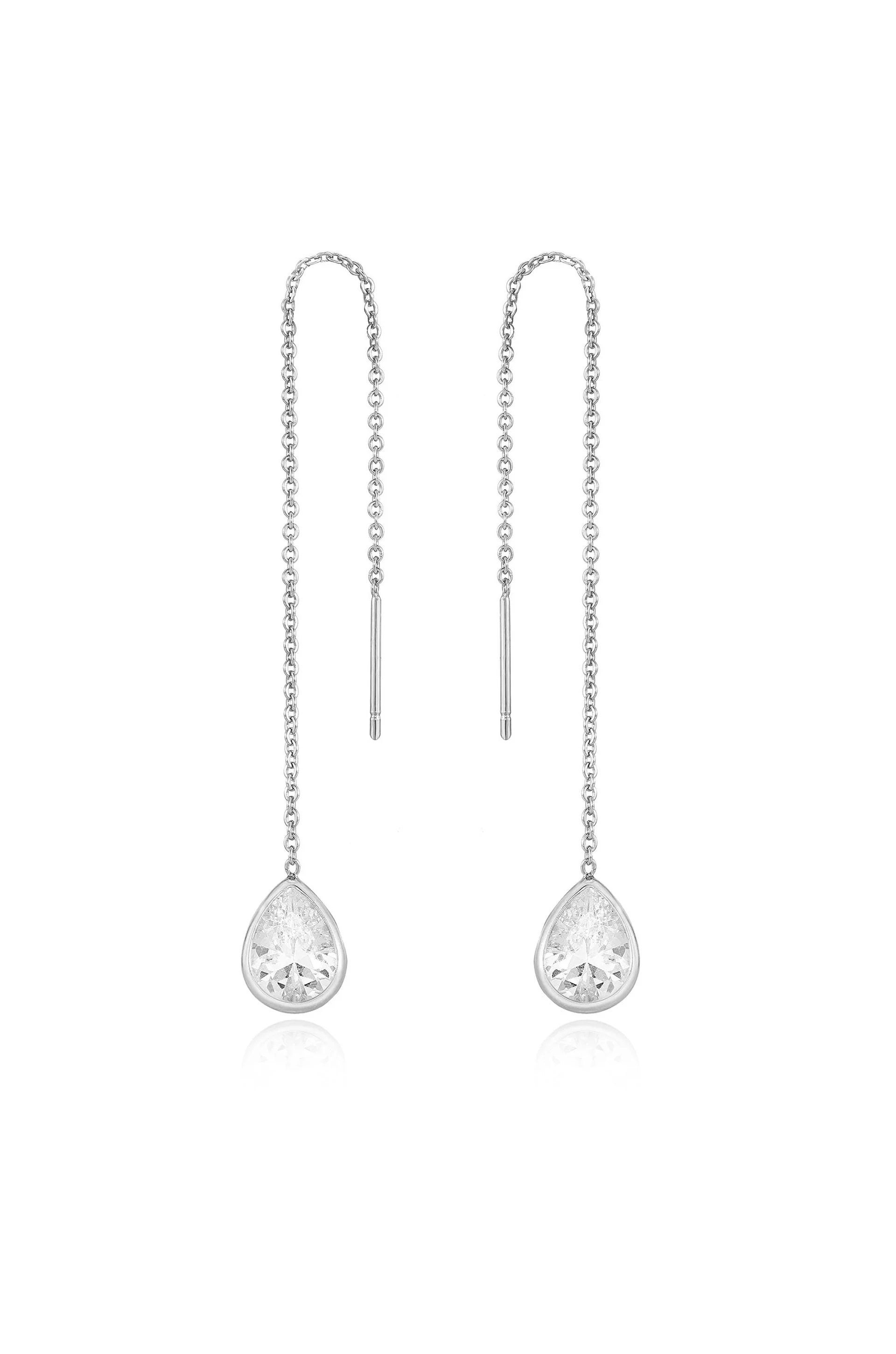 Barely There Chain and Crystal Dangle Earrings - Image 7