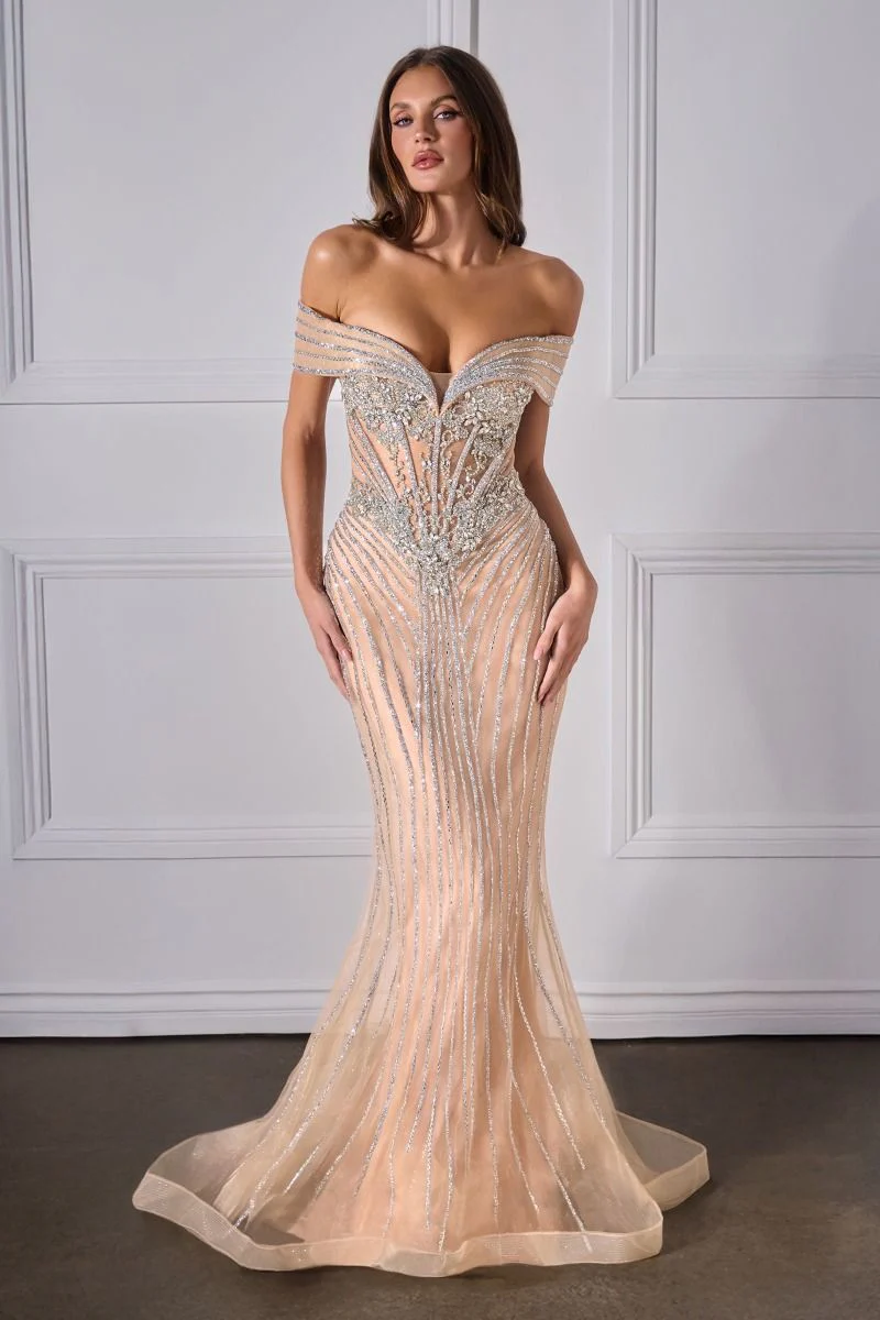 BIANCA GOWN - MERMAID BEADED EVENING DRESS - Image 3