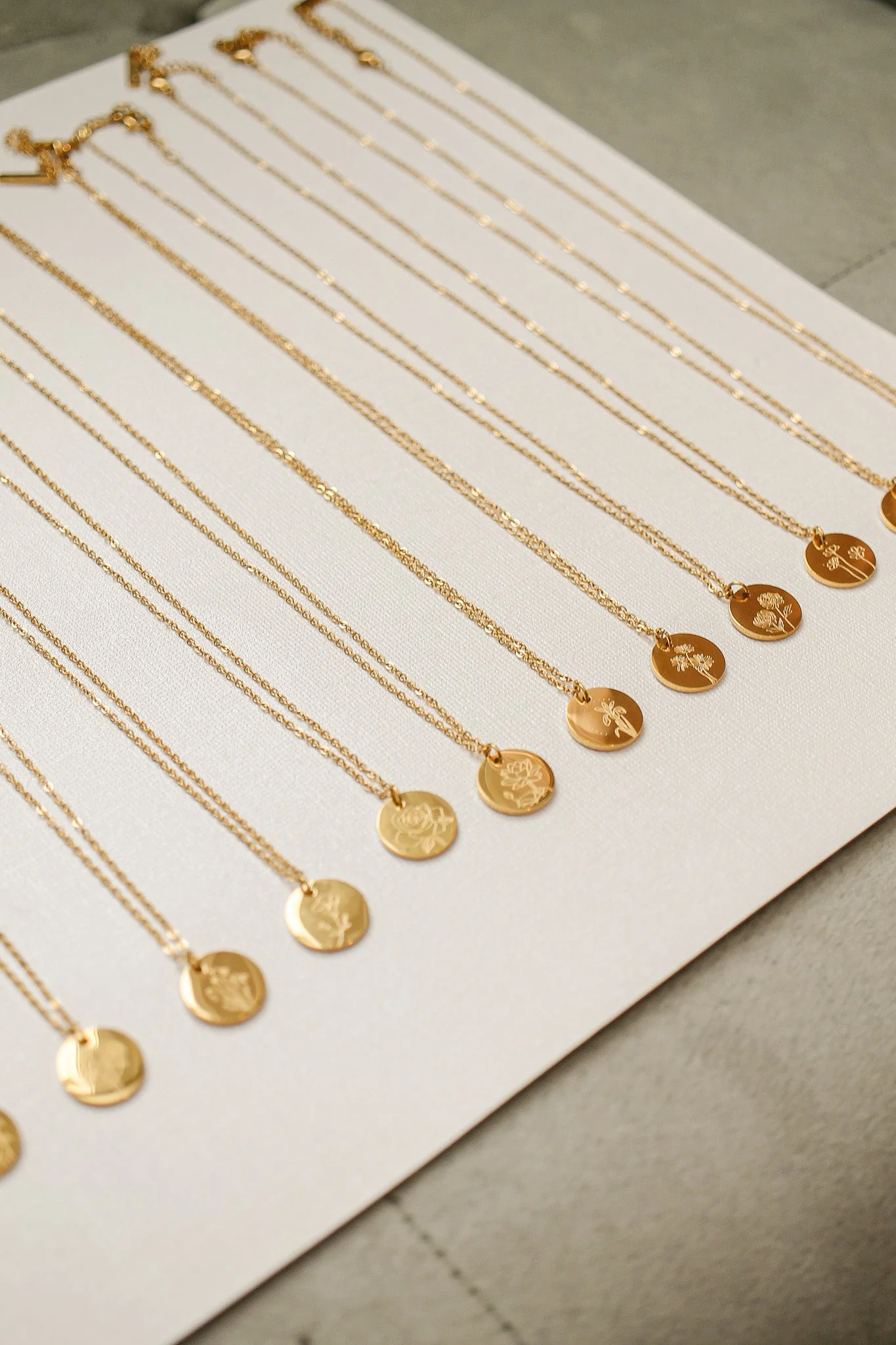 Birth Flower Necklace in Gold - Image 16