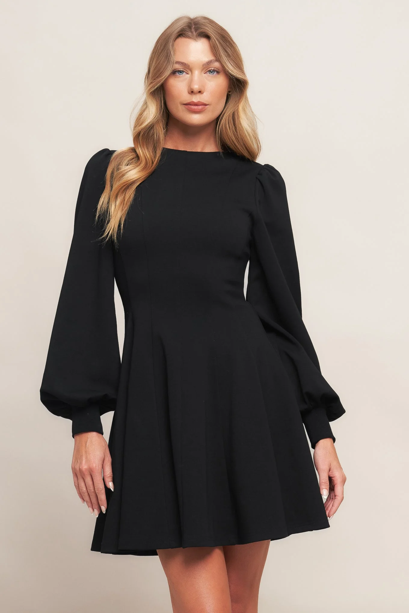 BLACK SWAN HEAVY KNIT MINI DRESS - FINAL SALE