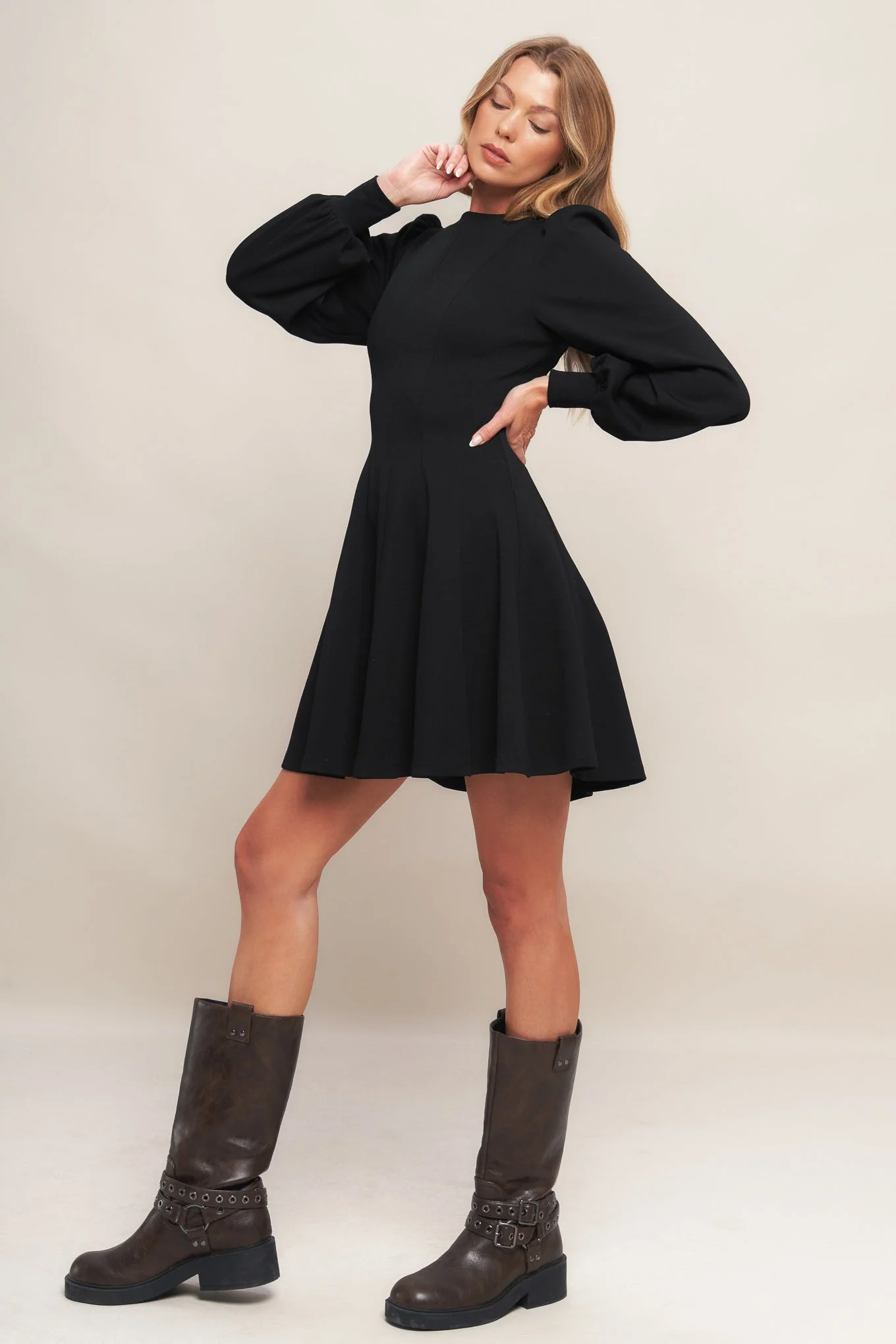 BLACK SWAN HEAVY KNIT MINI DRESS - FINAL SALE - Image 6