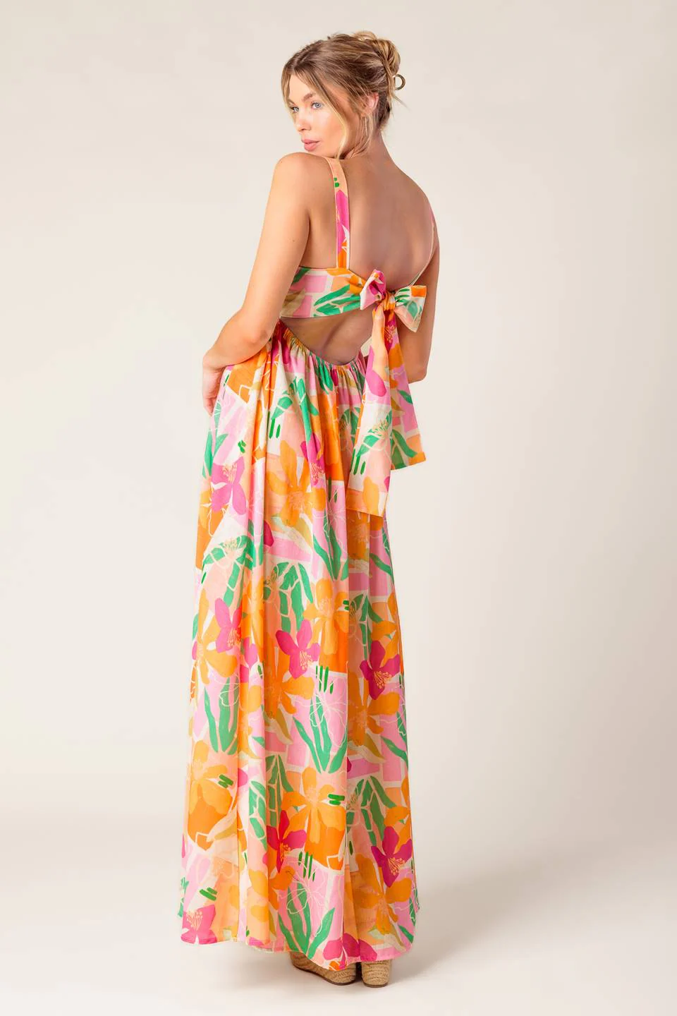 BON VOYAGE MAXI DRESS - PINK & ORANGE - Image 7