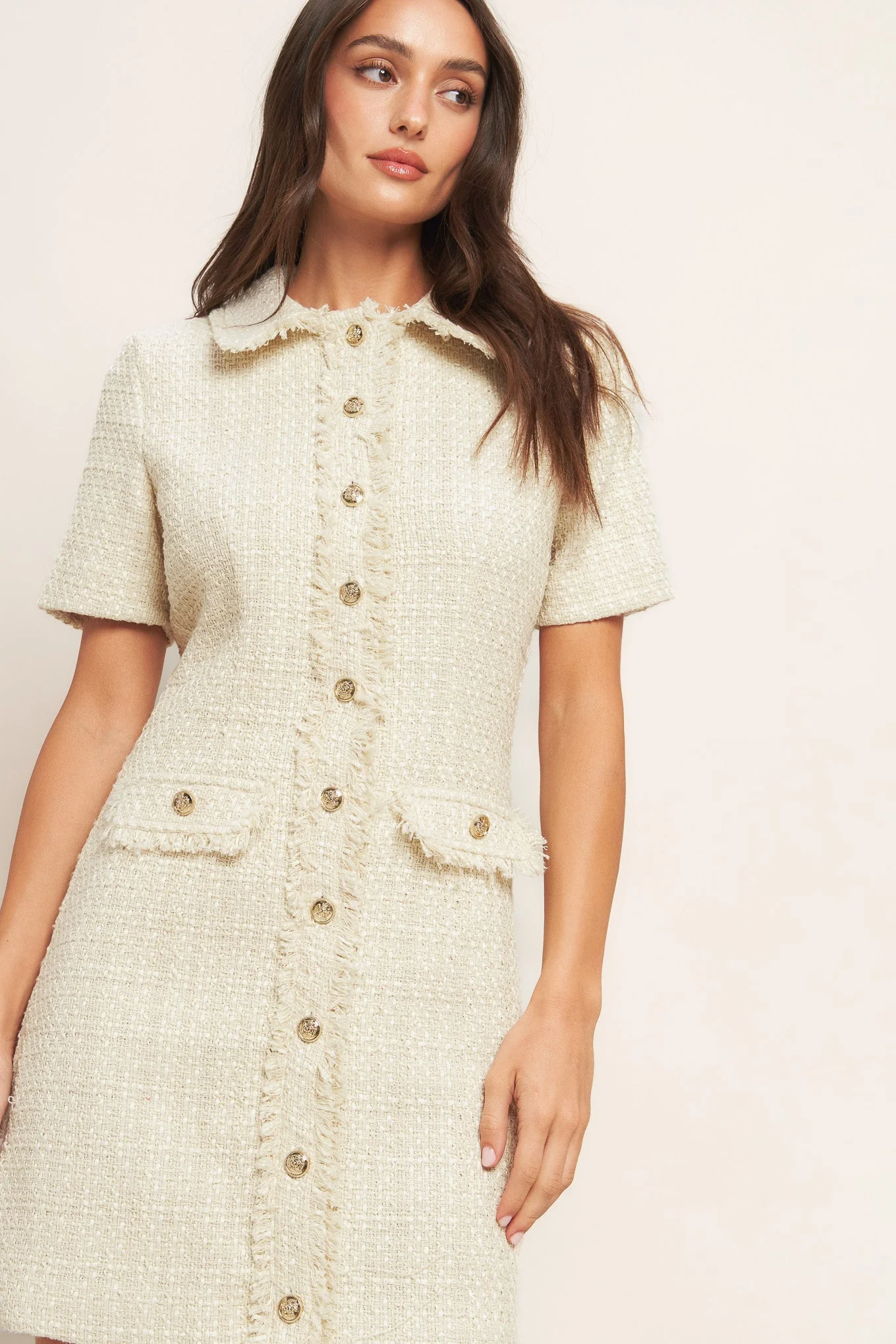 BOUCLÉ AFFAIR TWEED MINI DRESS - FINAL SALE - Image 5