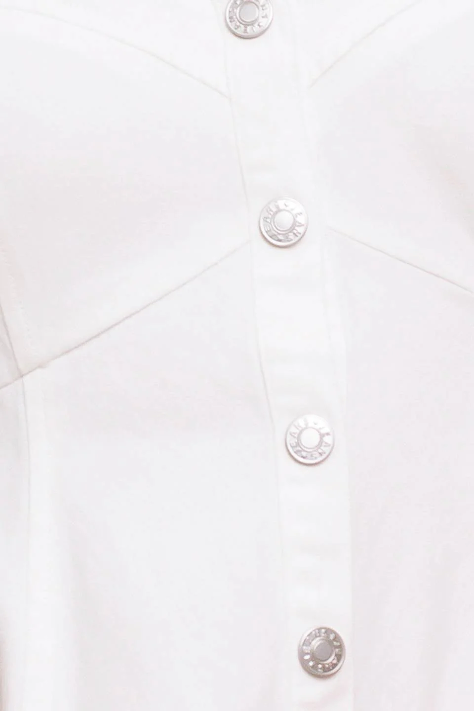 BREE BUTTON DOWN MIDI DRESS - WHITE - Image 7