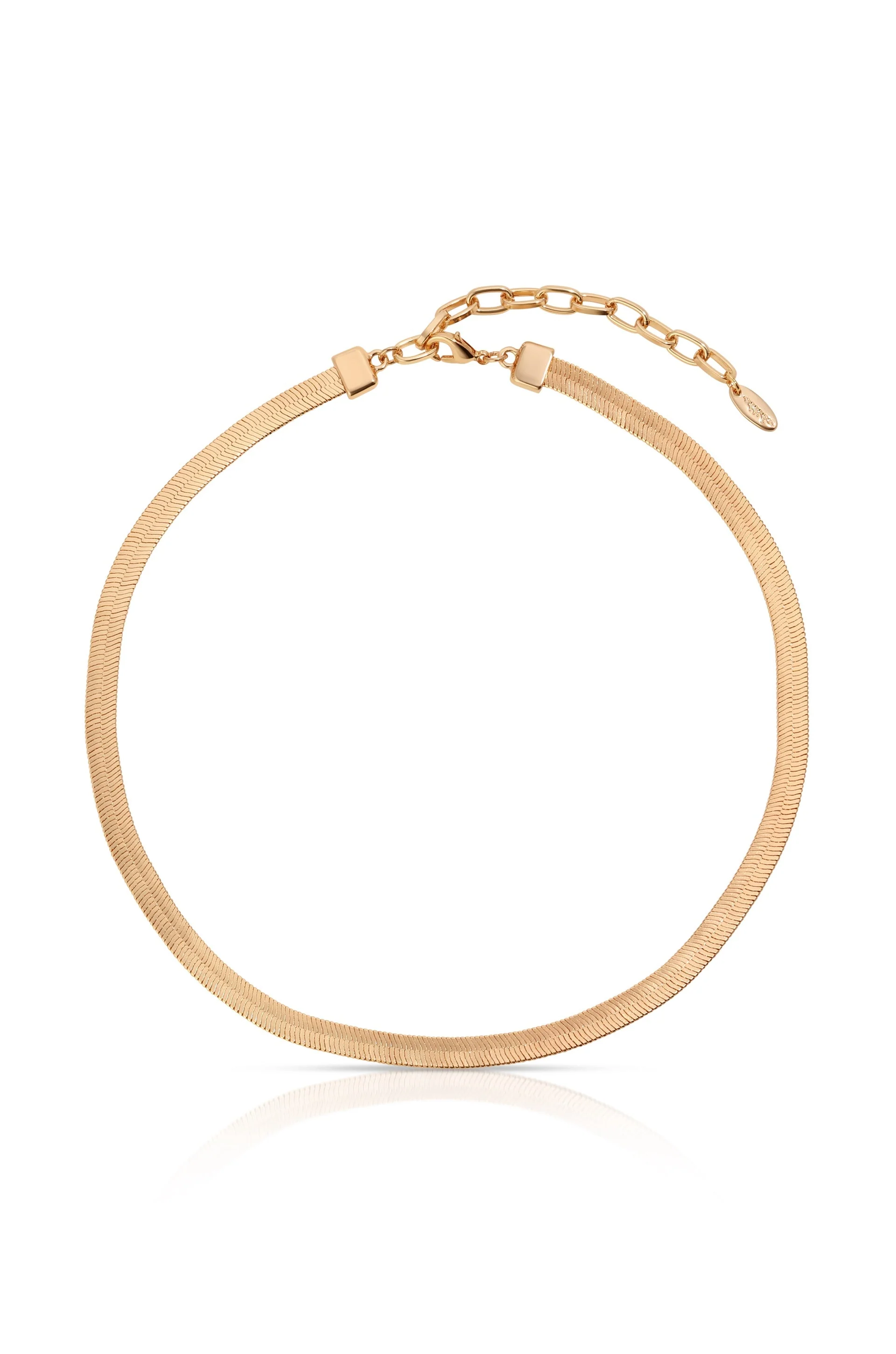 Brooklyn Flat Herringbone Chain Necklace - Image 2