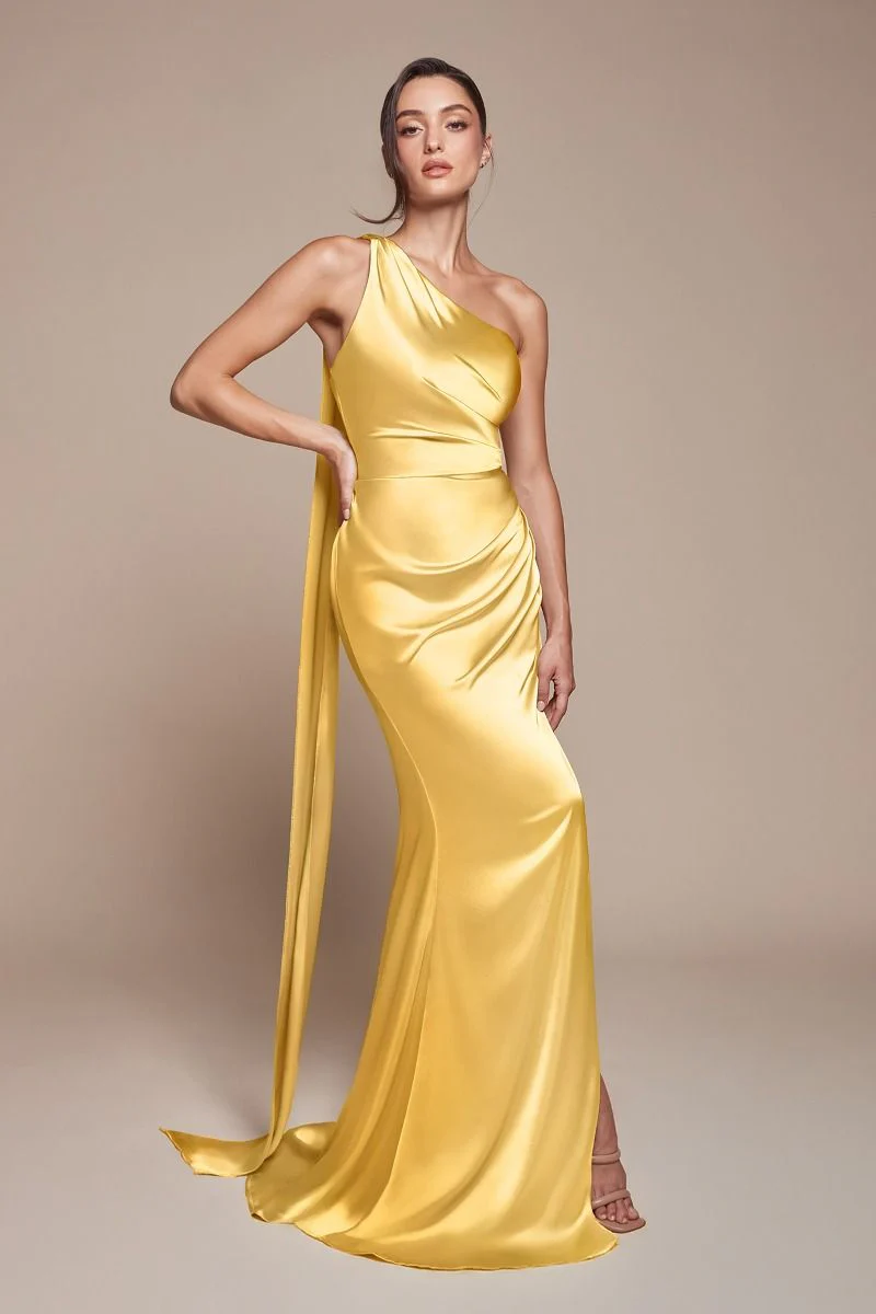 BRYCE GOWN - ONE SHOULDER LUXE SATIN DRESS - Image 8