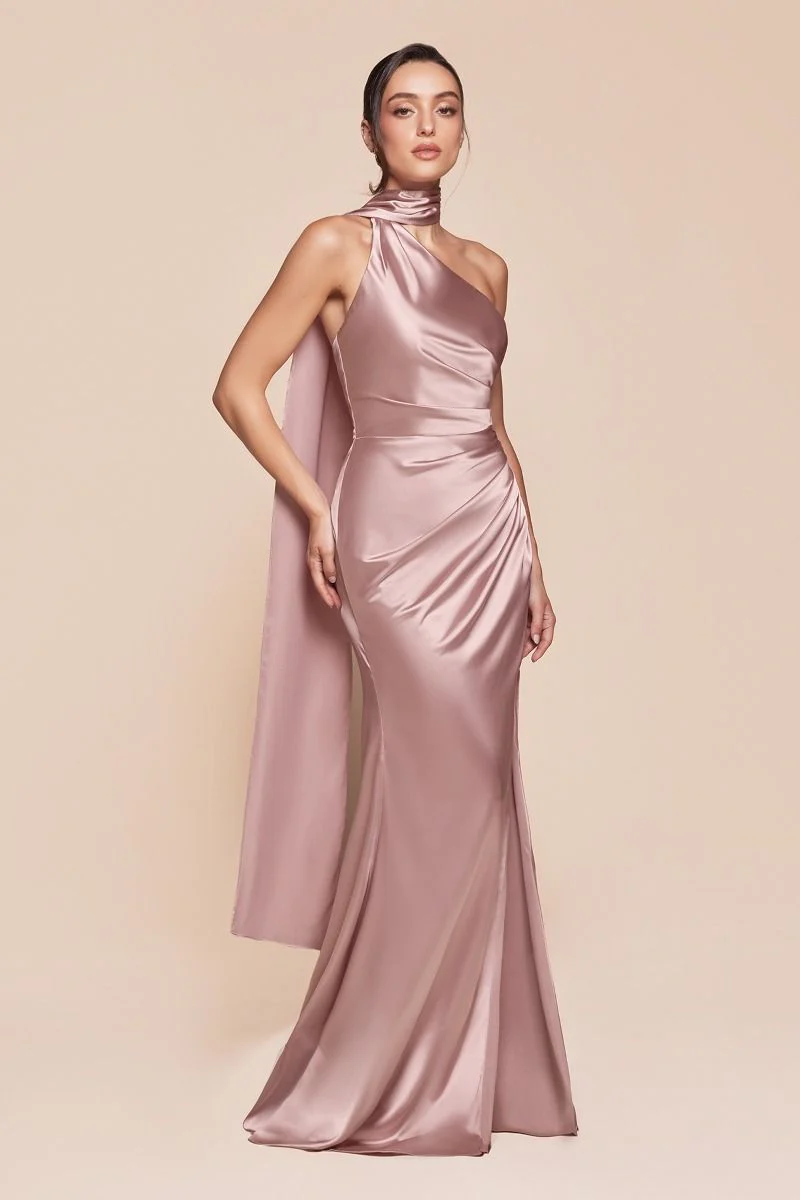 BRYCE GOWN - ONE SHOULDER LUXE SATIN DRESS - Image 9