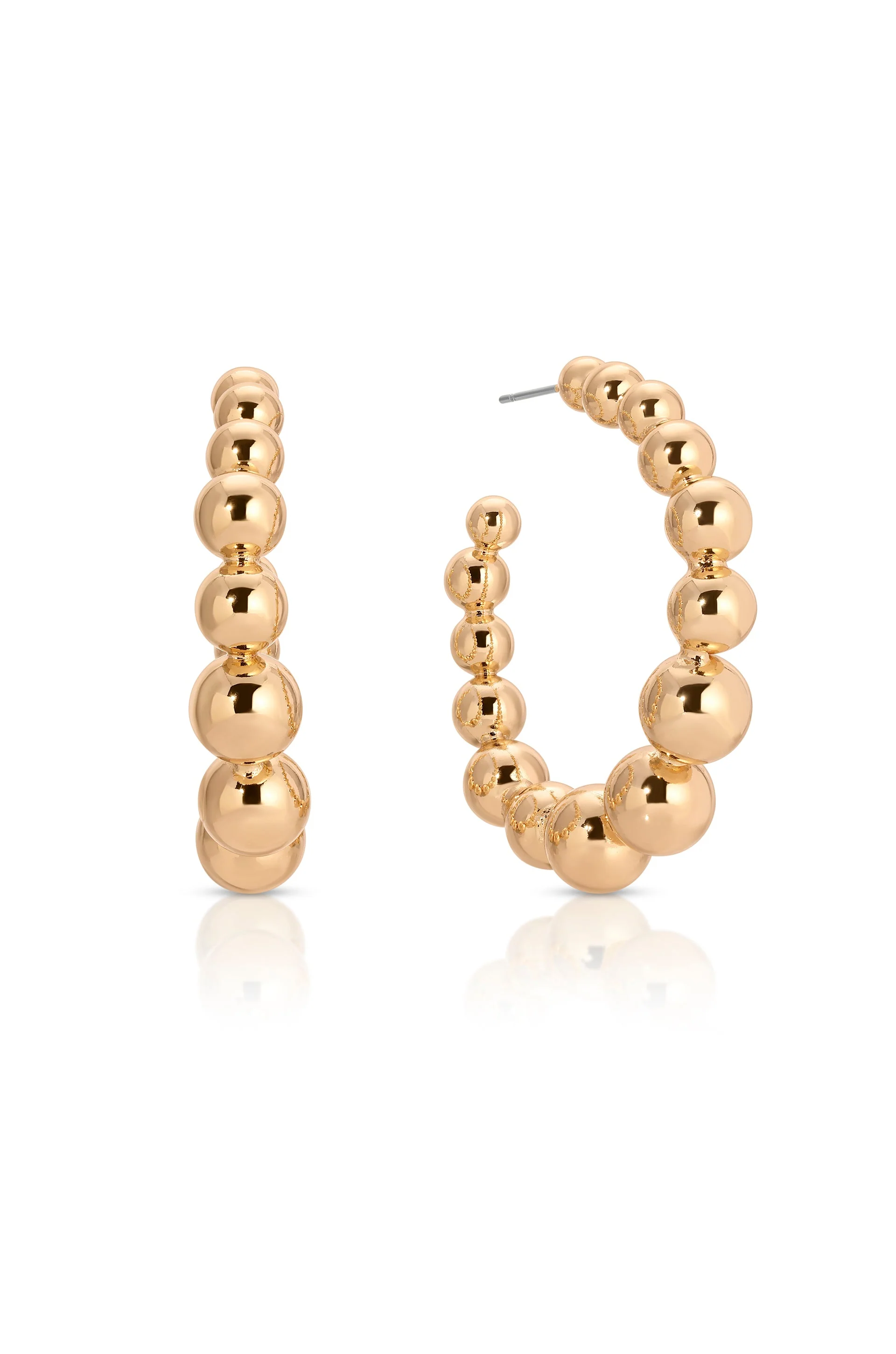 Bubble Ball Hoop Earrings - Image 2