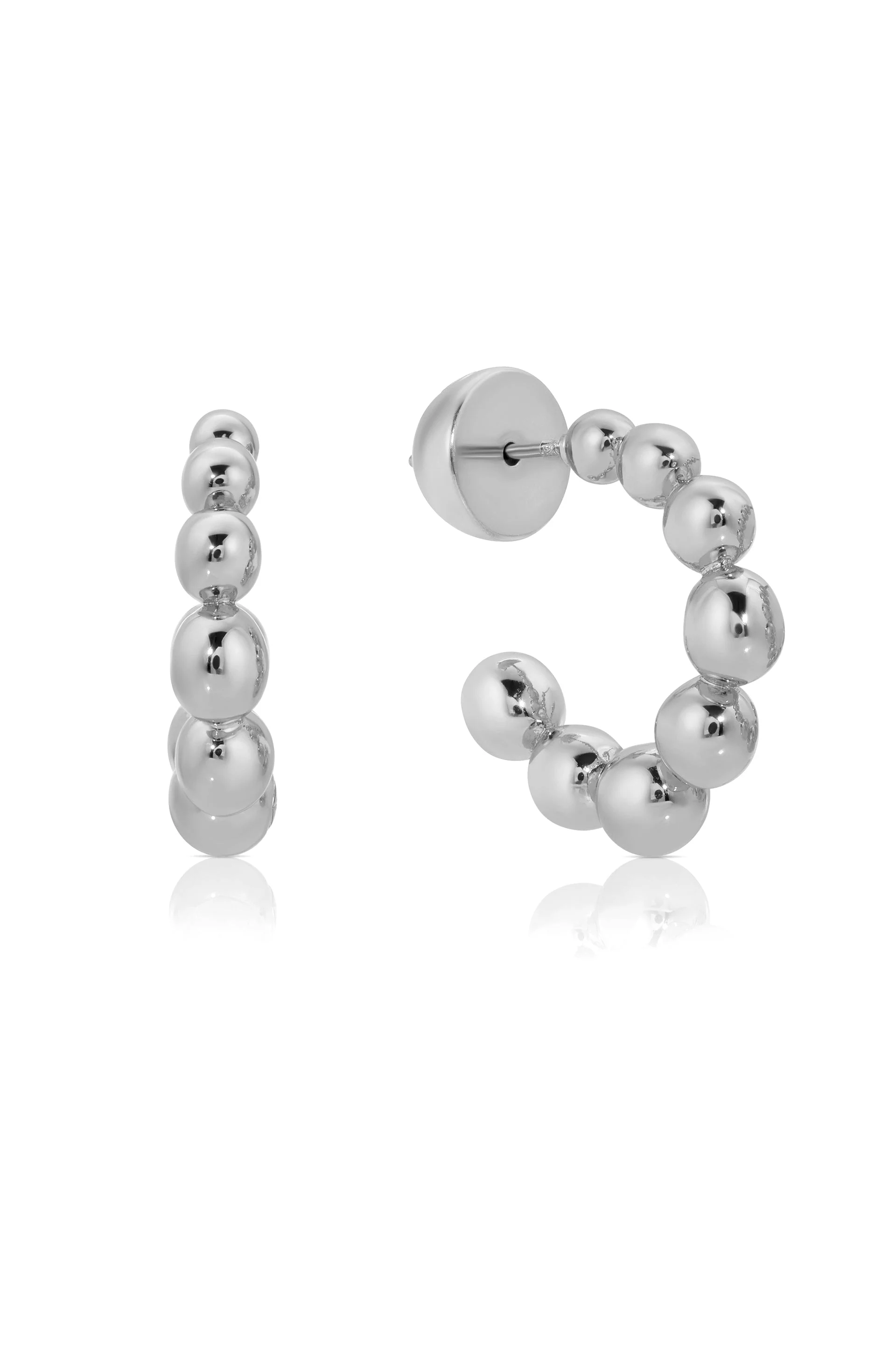Bubble Huggie Hoop Earrings - Image 8