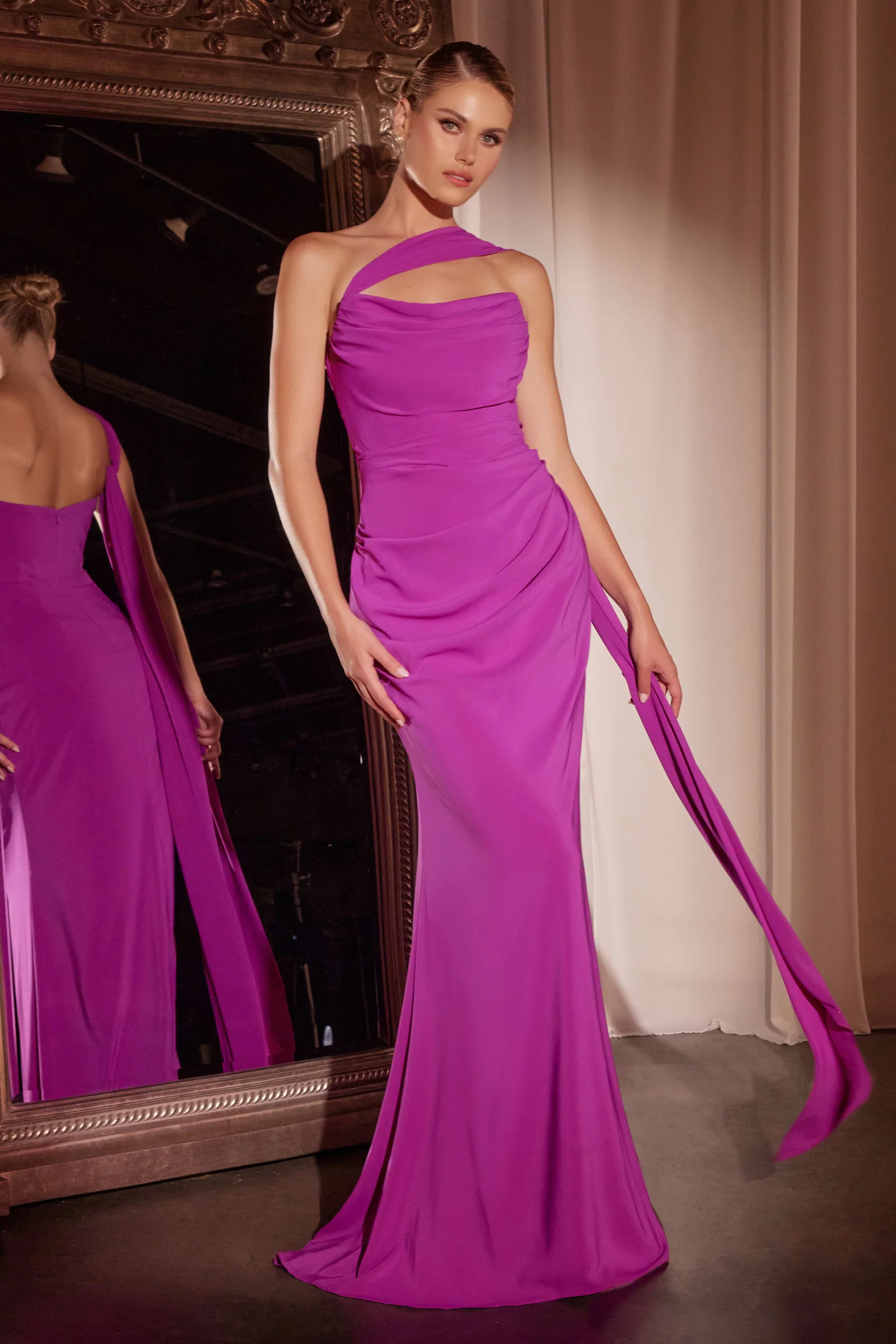 Caitlin Gown - Convertible Tie Chiffon Dress - Image 7