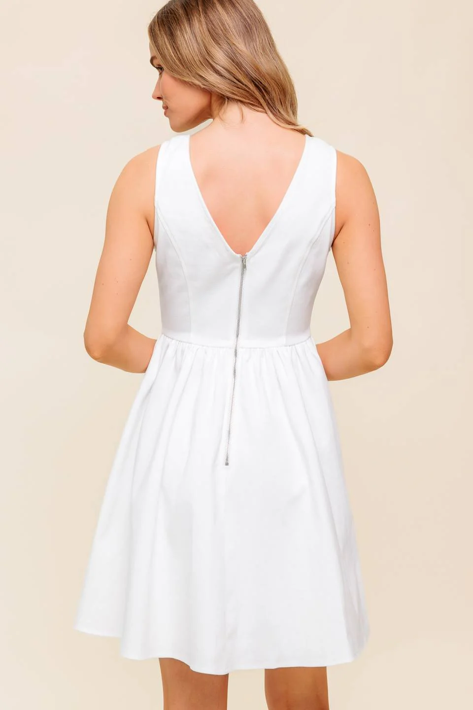 CALLA WHITE DENIM MINI DRESS - Image 2