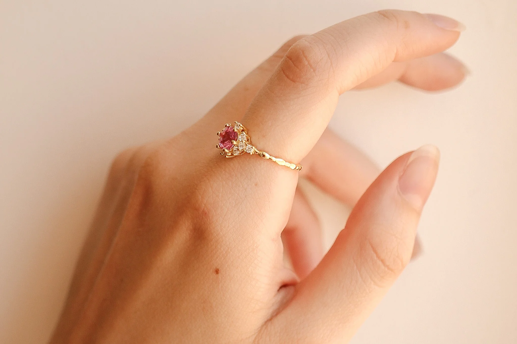 Calliope Ring in Pink Sapphire - Image 11