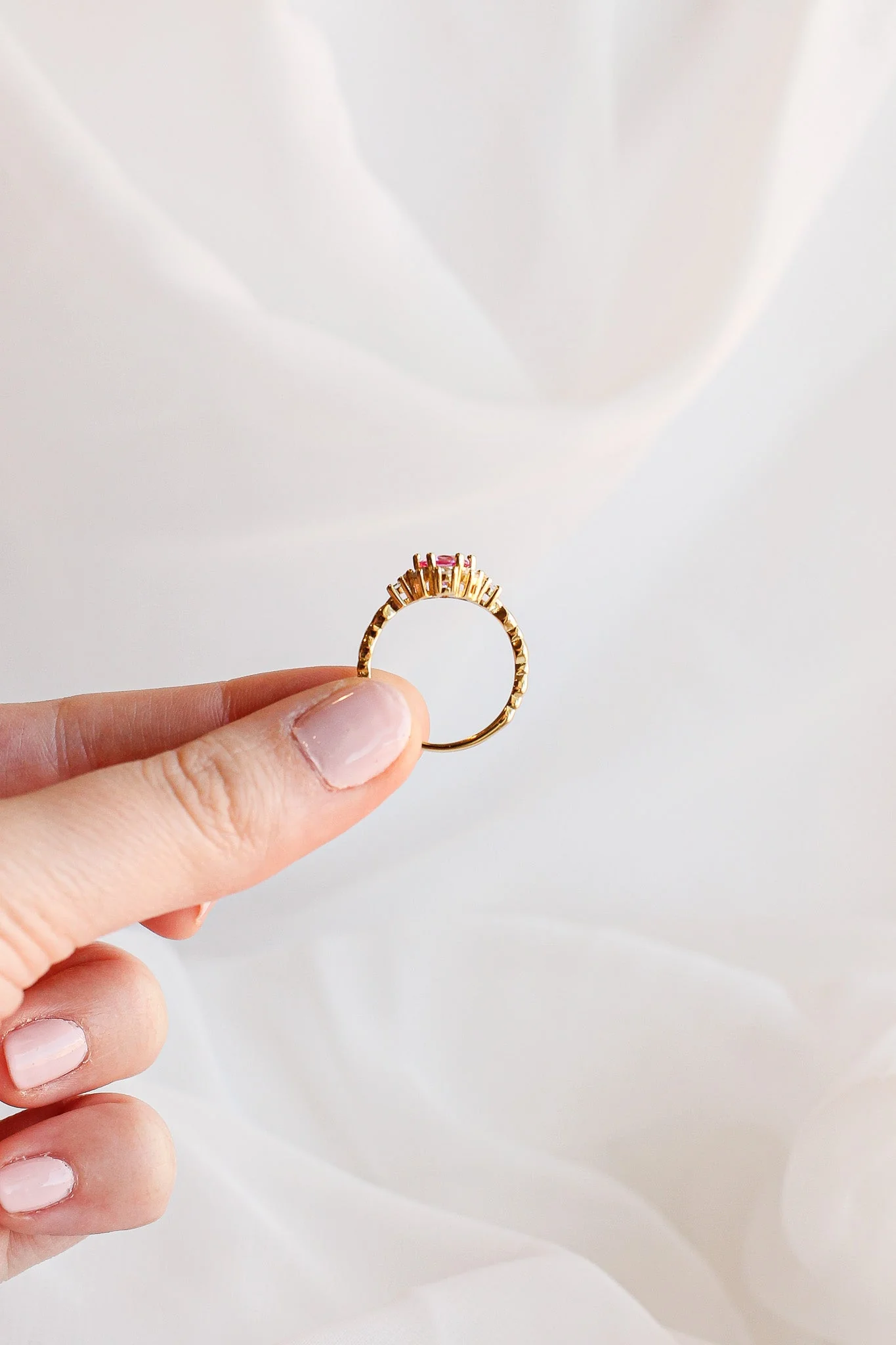 Calliope Ring in Pink Sapphire - Image 5
