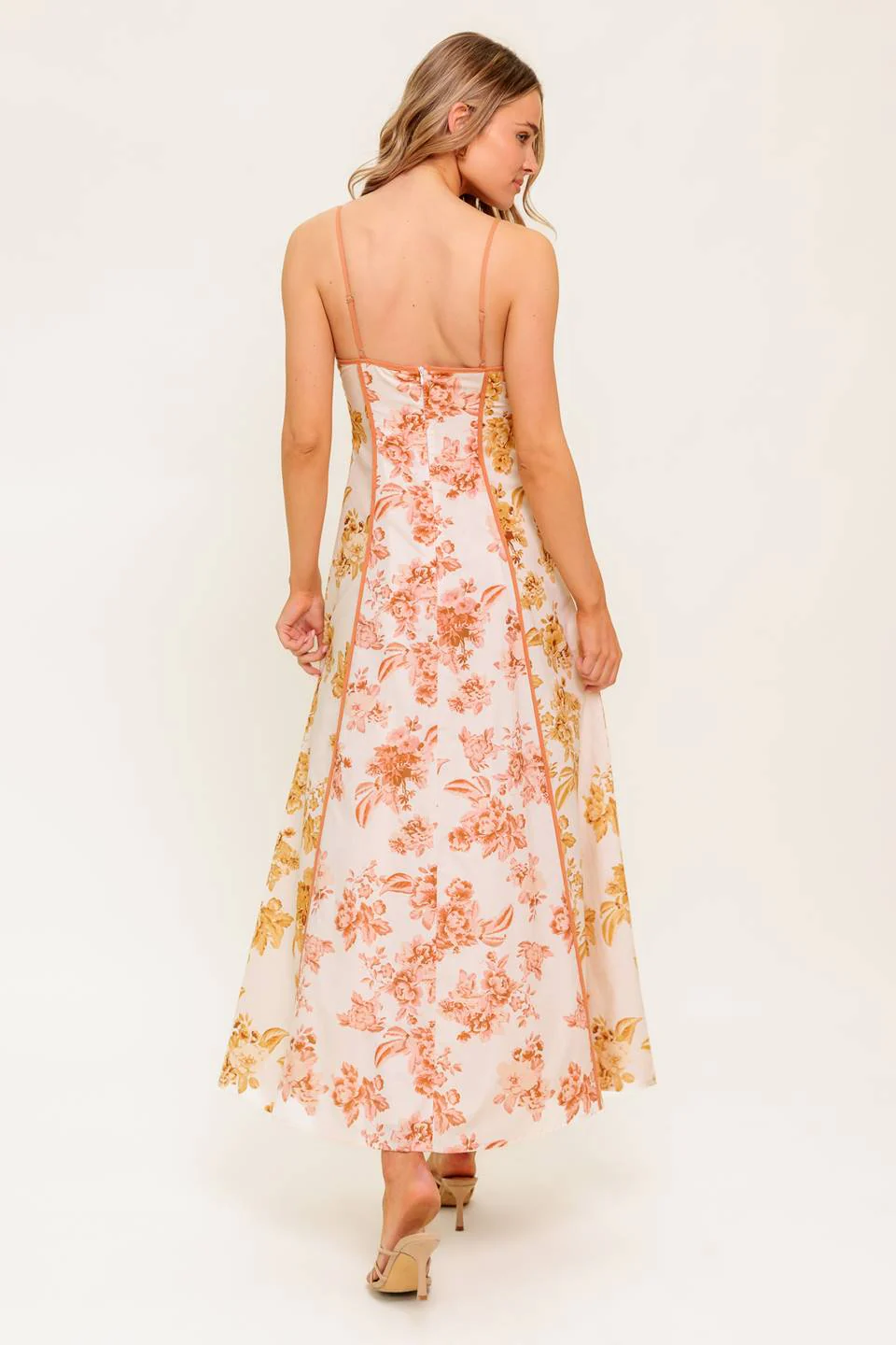 CARLYN MIDI DRESS - MUSTARD FLORAL - Image 2