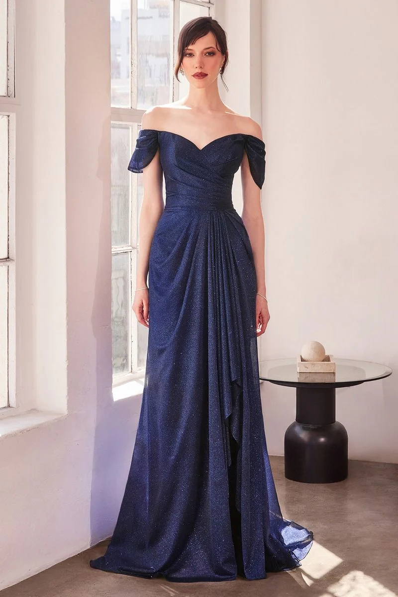 Carole Gown - Draped Glitter Stretch Dress - Image 3