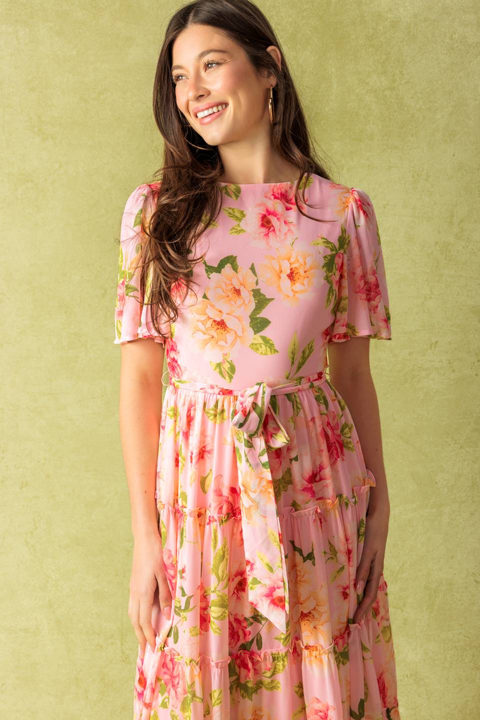 CARRIAGE RIDE ROMANCE - PINK FLORAL MAXI DRESS - Image 7