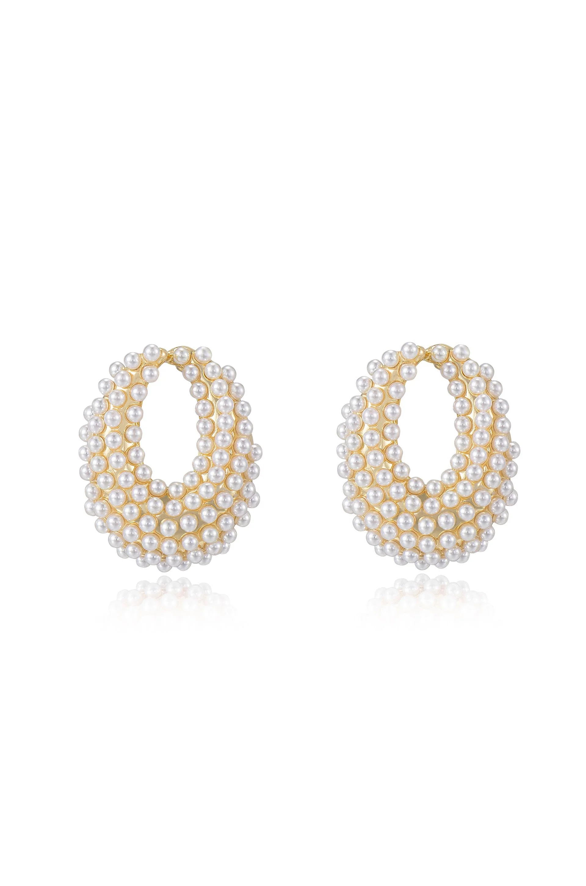 Classic Pearl Cluster Stud Earrings - Image 2