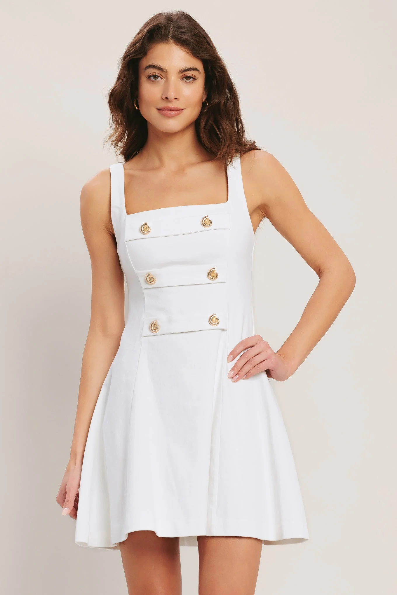 COASTAL CHIC WHITE MINI DRESS - Image 4