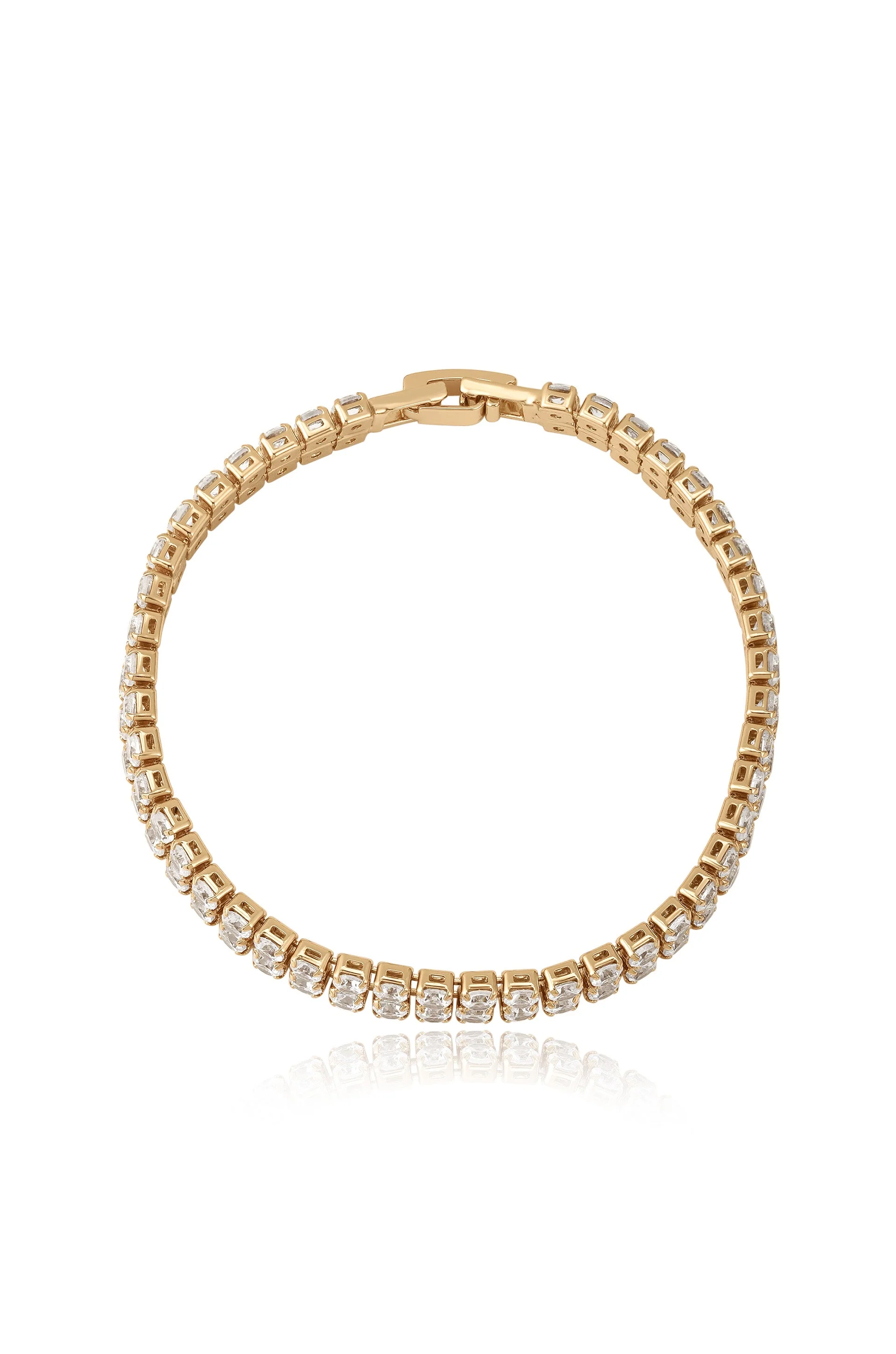 Crystal Double Layered Tennis Bracelet - Image 3