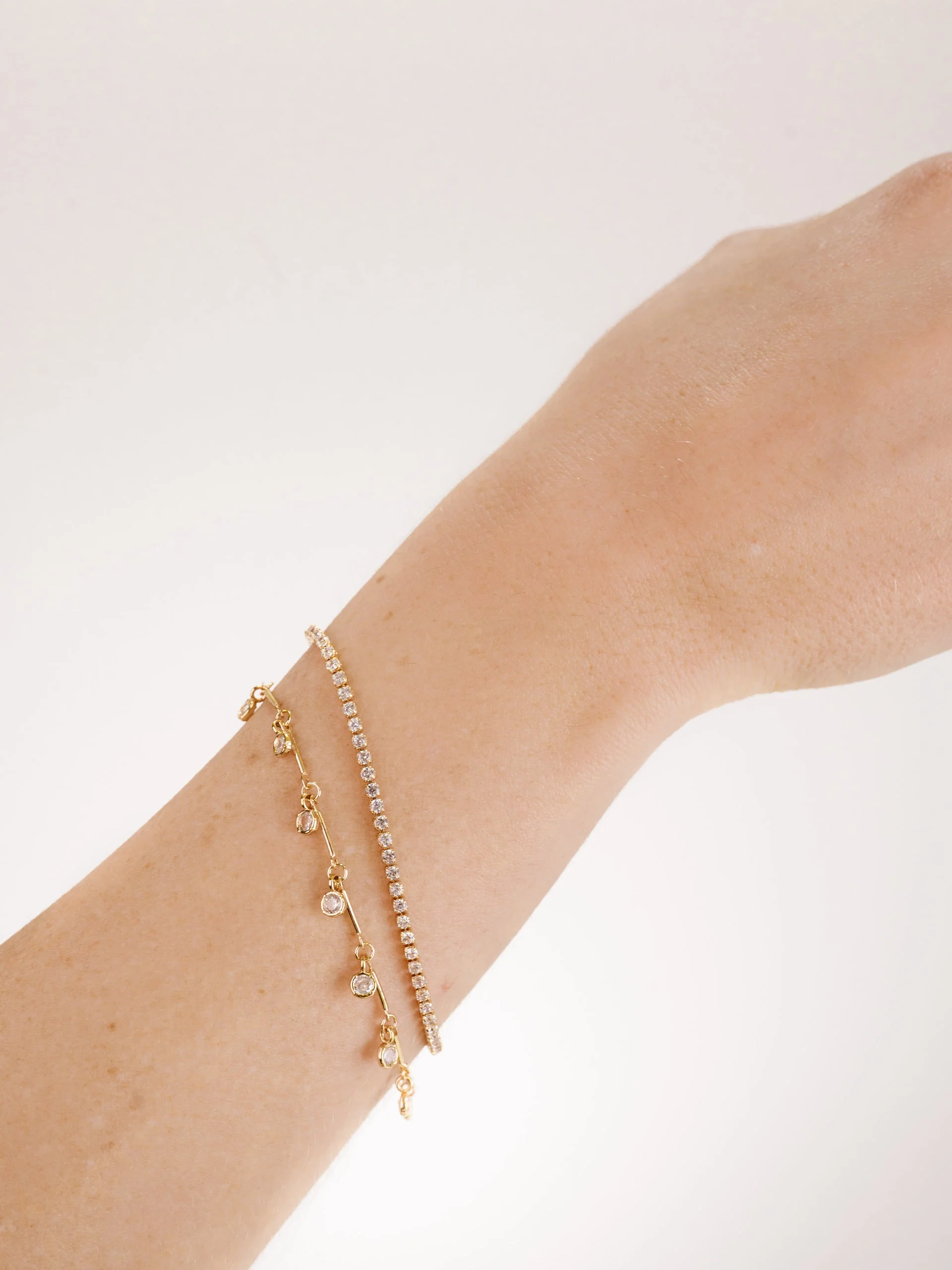 Crystal Droplet Chain Bracelet Set - Image 6