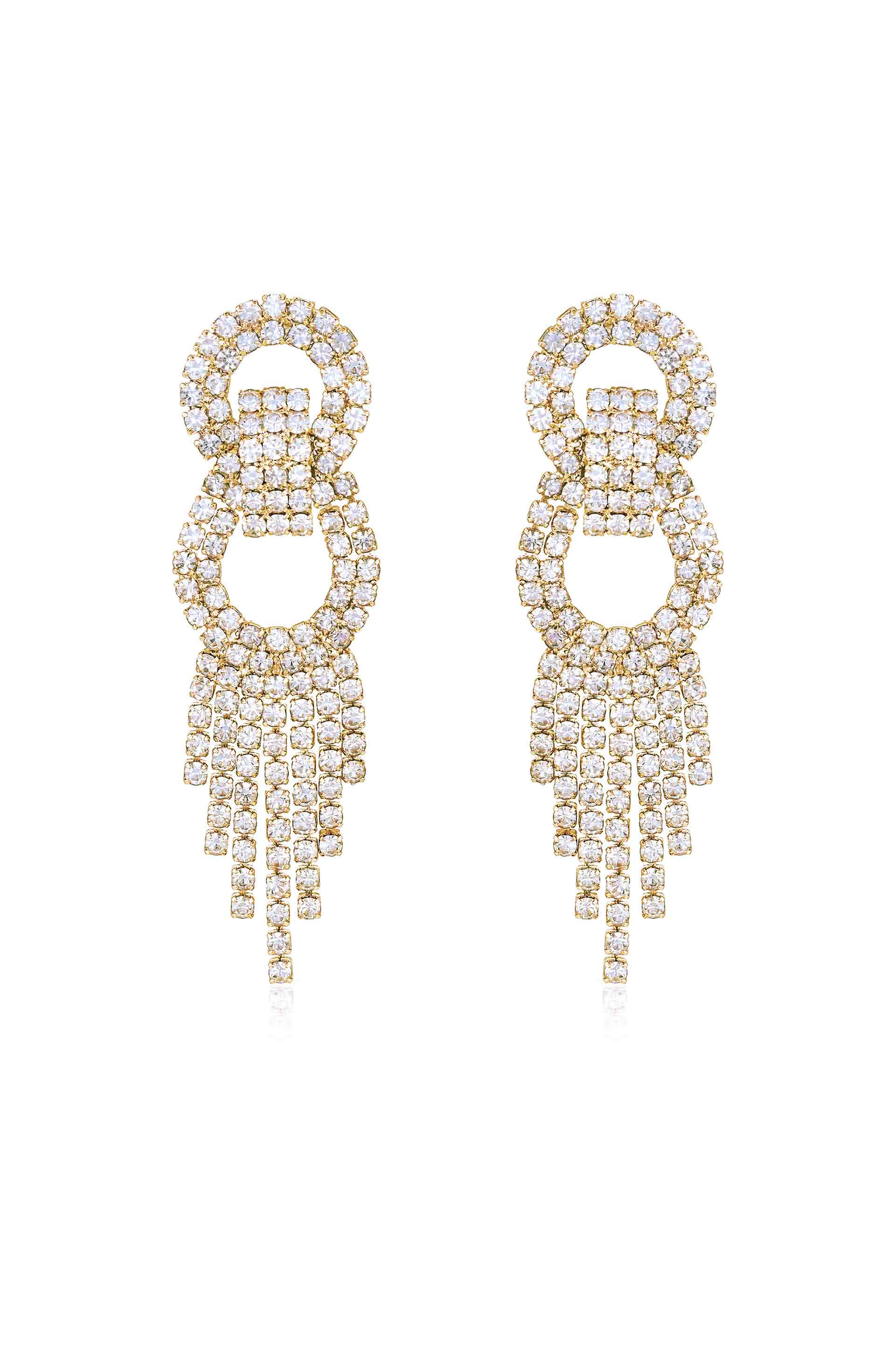 Crystal Gatsby Statement Earrings - Image 2