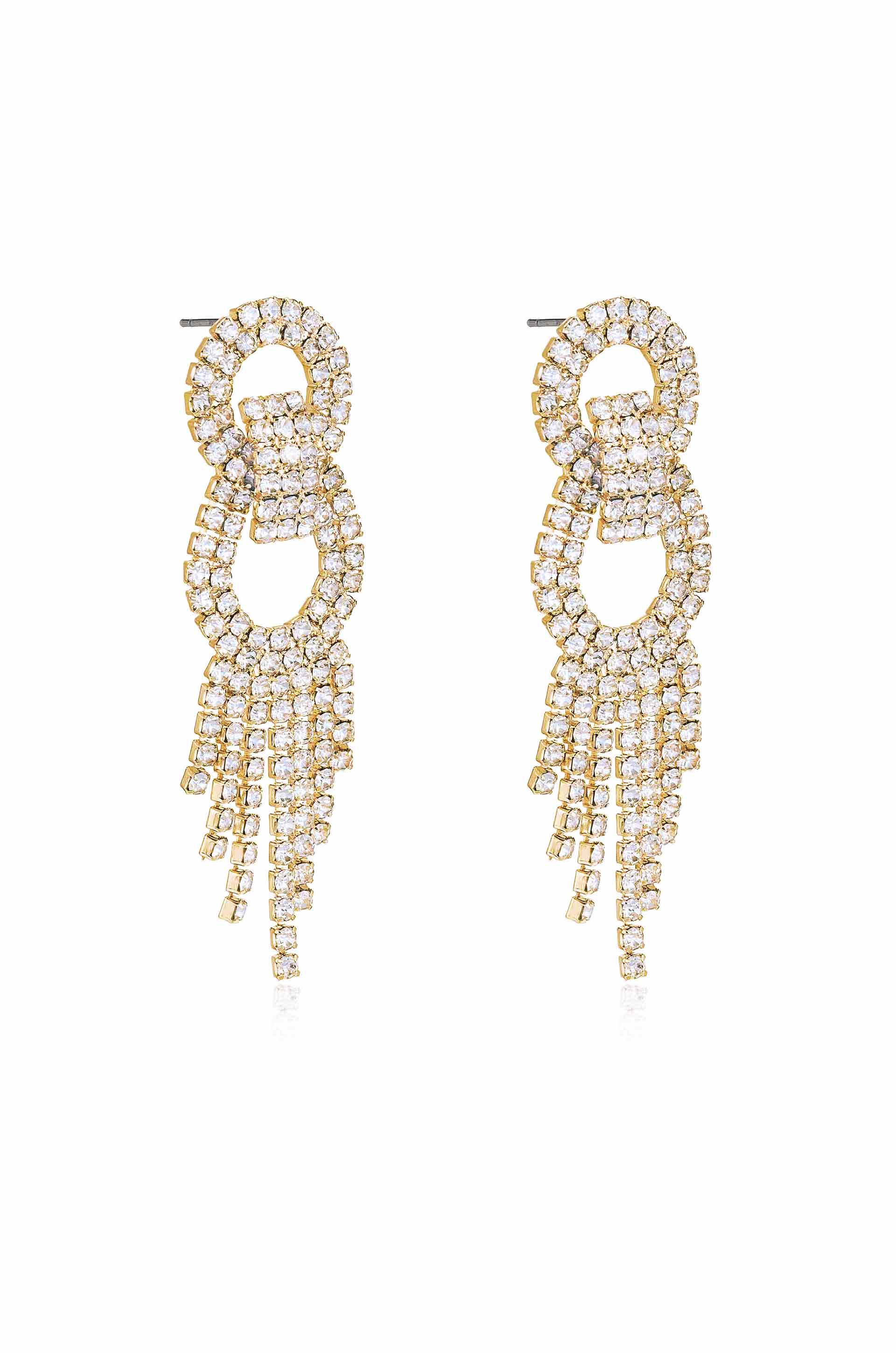 Crystal Gatsby Statement Earrings - Image 3