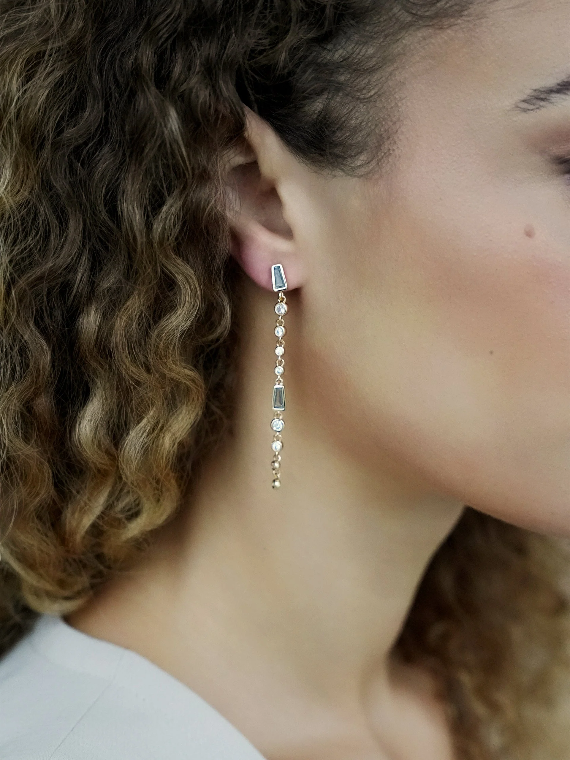 Crystal Linear Earrings - Image 5