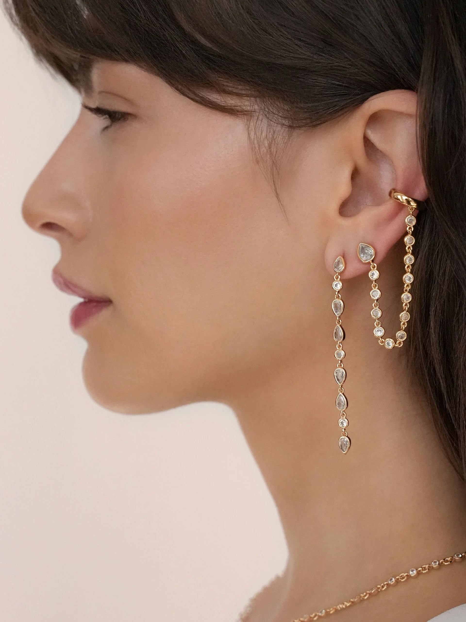 Crystal Rainfall Earrings - Image 5